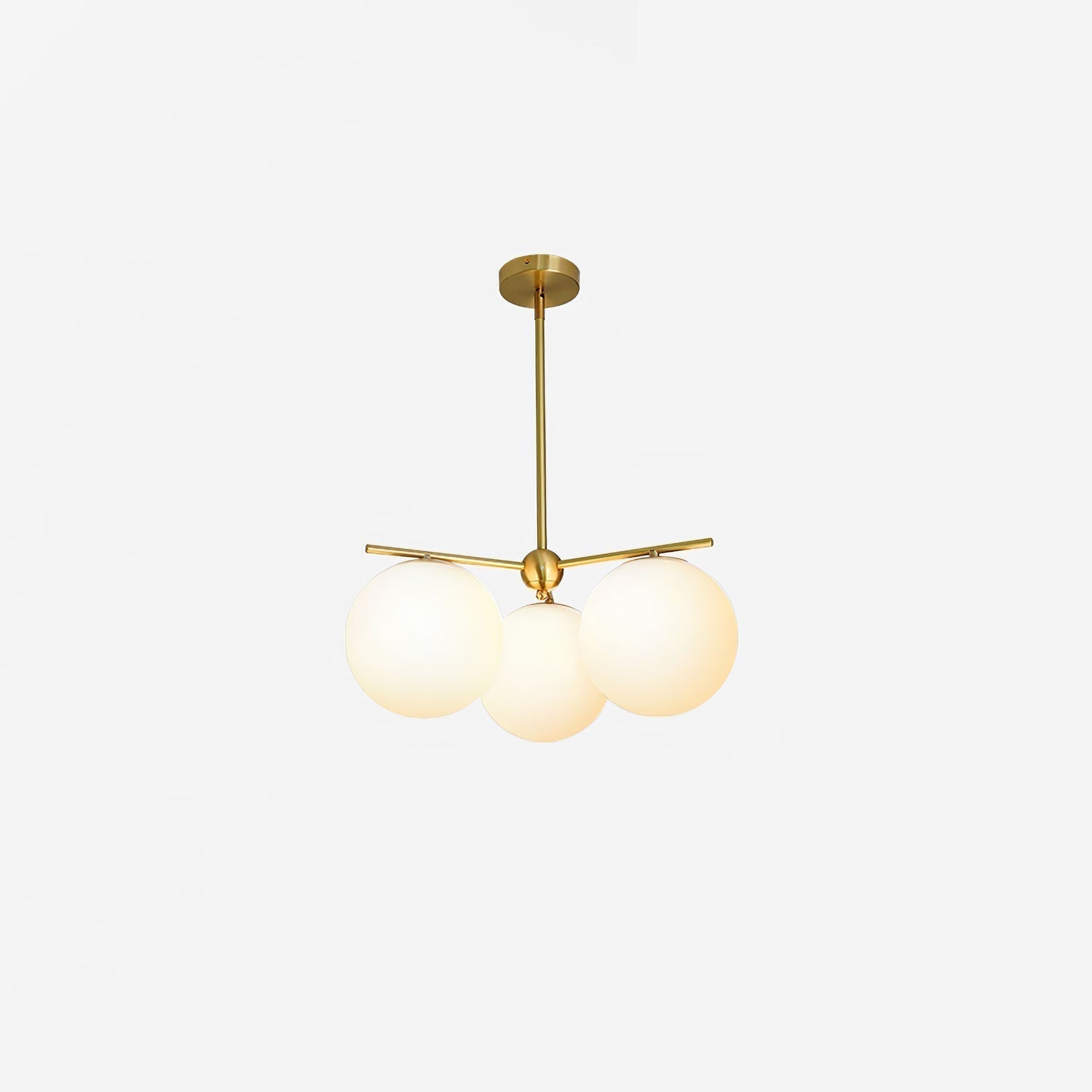 Lustra Chandelier Sphère & Tige Moderne Or LED - Neutralighting