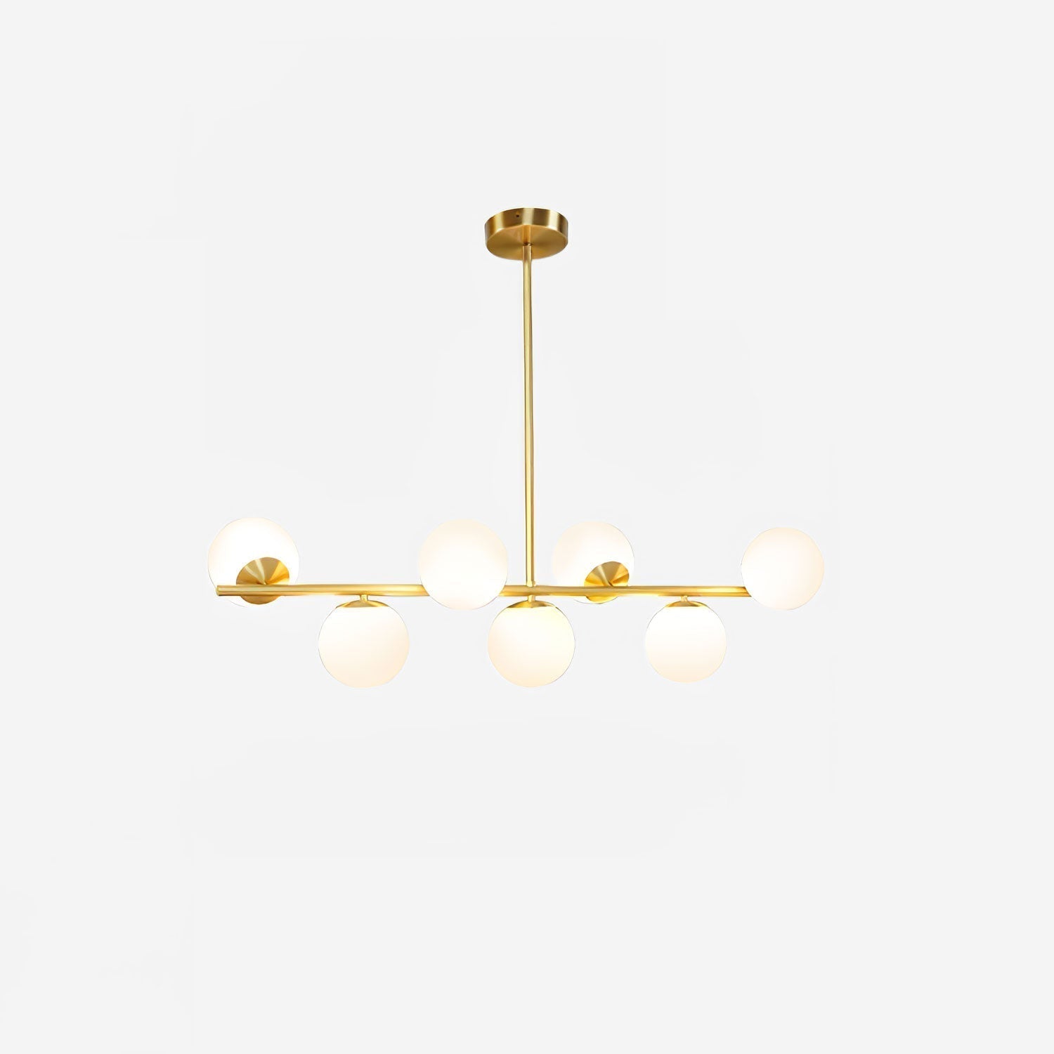 Lustra Chandelier Sphère & Tige Moderne Or LED - Neutralighting