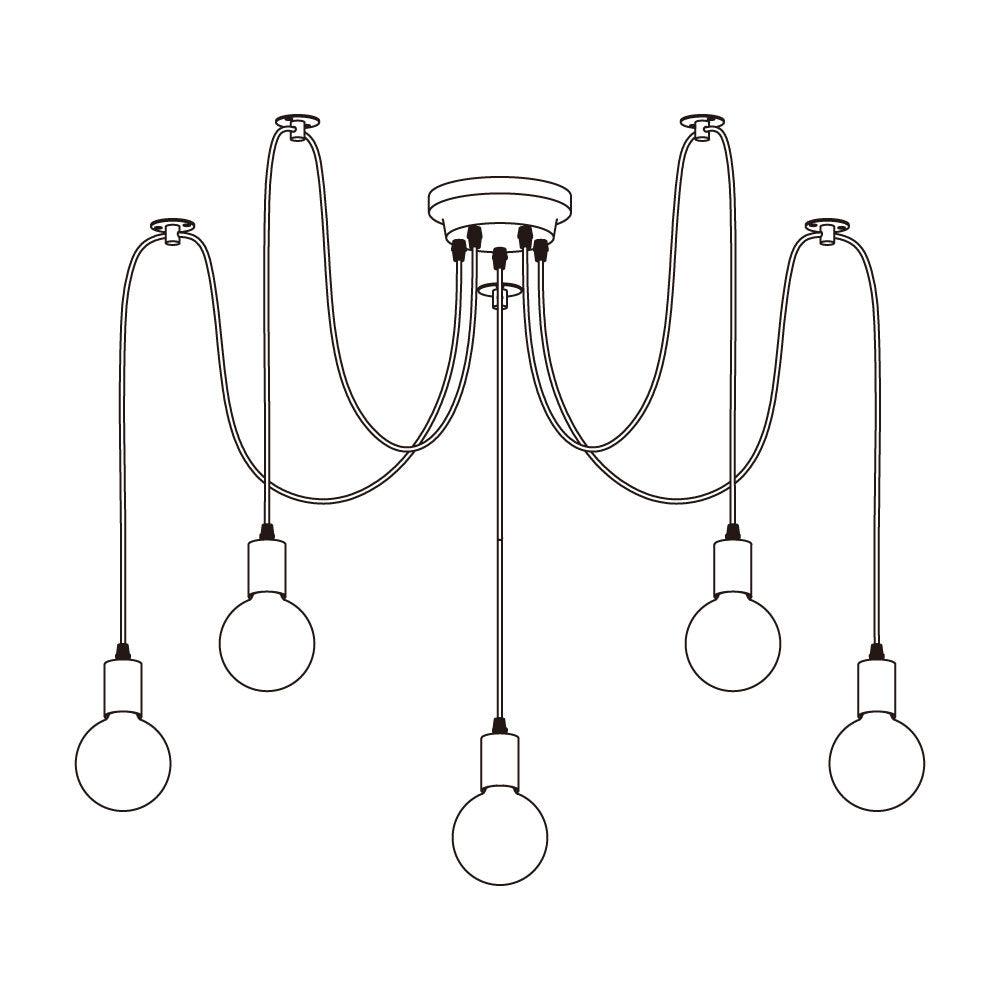 Lustra Chandelier à Câble Araignée Industriel - Neutralighting