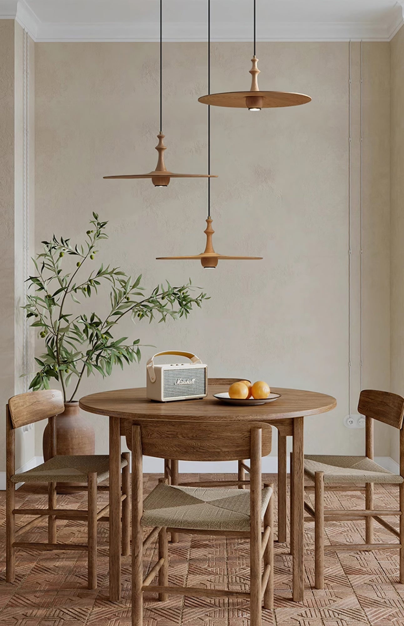 Syrinyra Suspension Sculpturale Disque Bois - Neutralighting