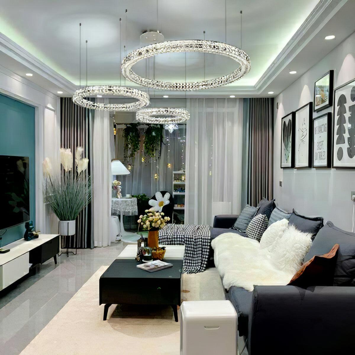 Lustra Chandelier Anneau Cristal Spiridon Luxe - Neutralighting