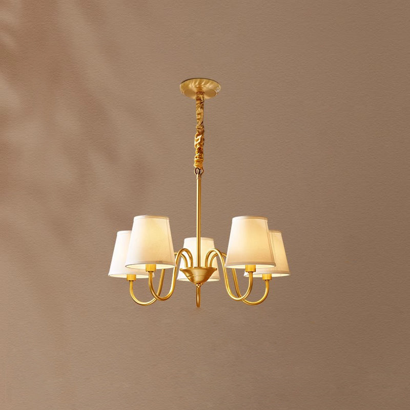 Stacey Chandelier en Tissu Traditionnel Vieilli - Neutralighting
