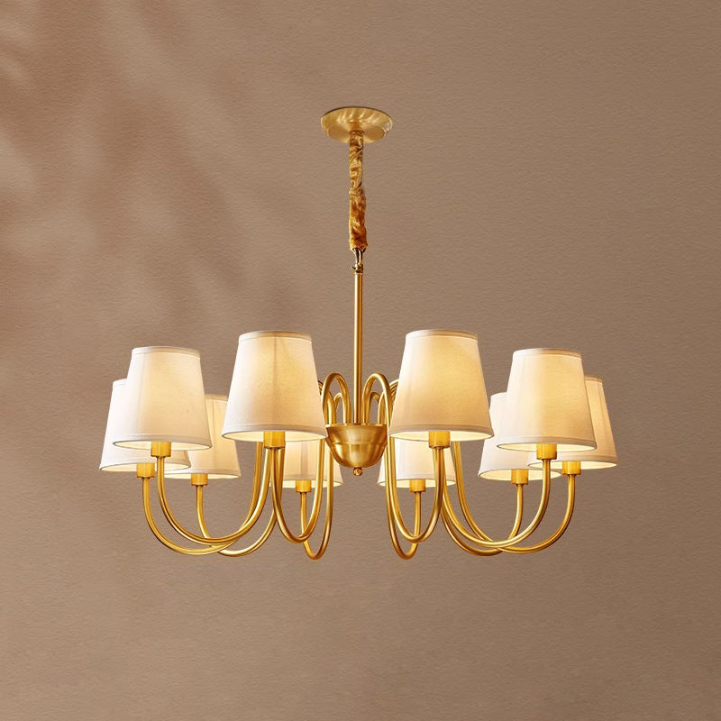 Stacey Chandelier en Tissu Traditionnel Vieilli - Neutralighting