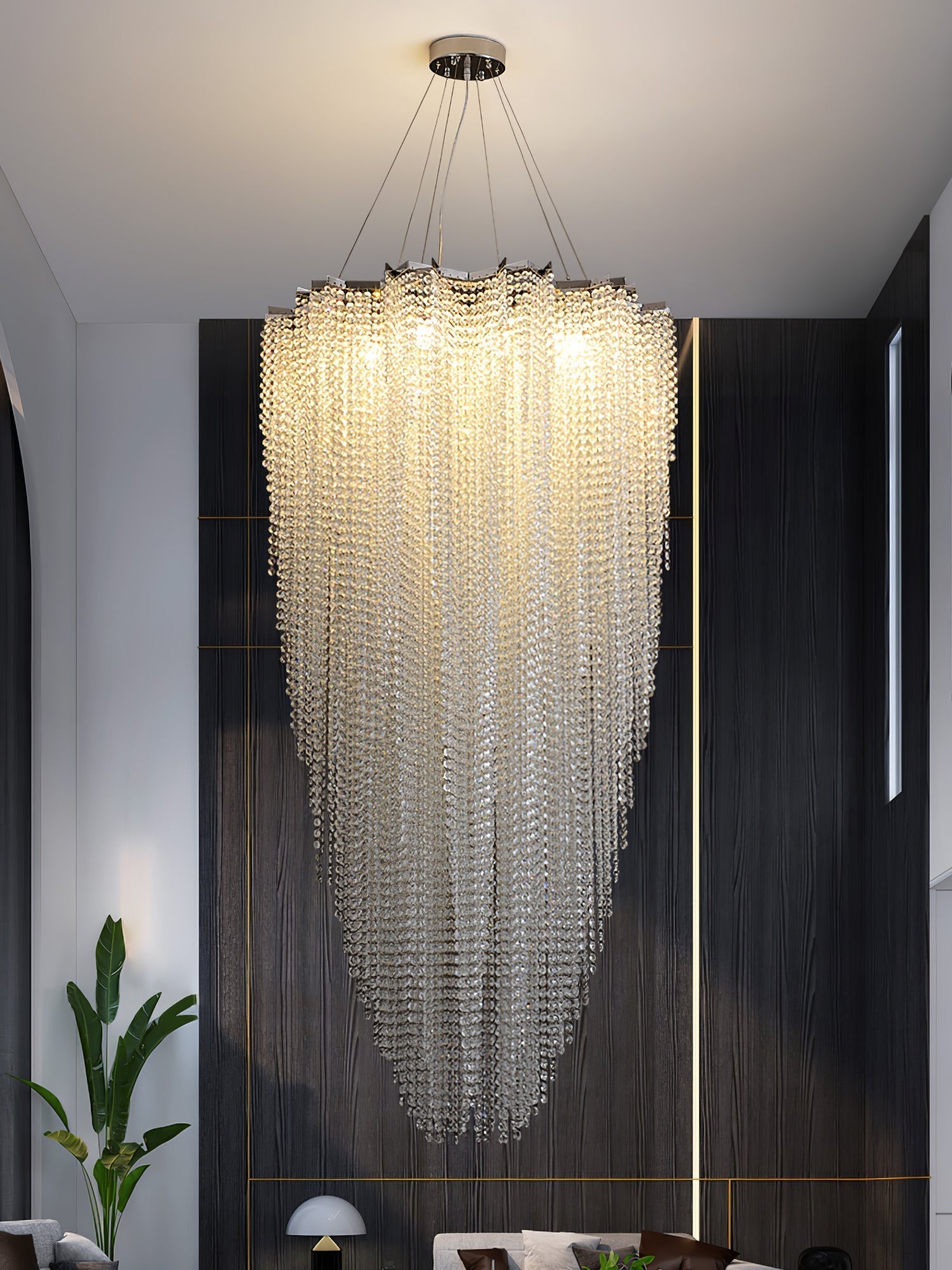 Zashayra Crystal Column Chandelier - Neutralighting