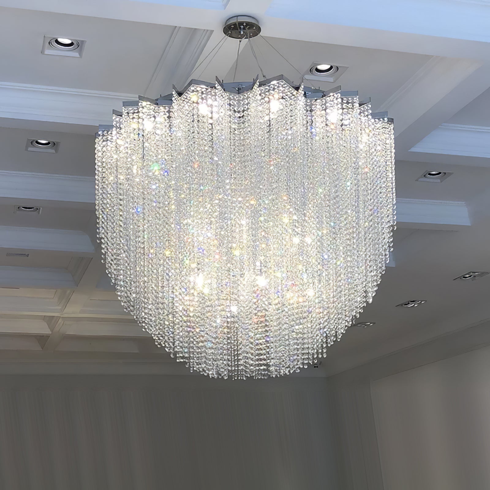 Zashayra Crystal Column Chandelier - Neutralighting