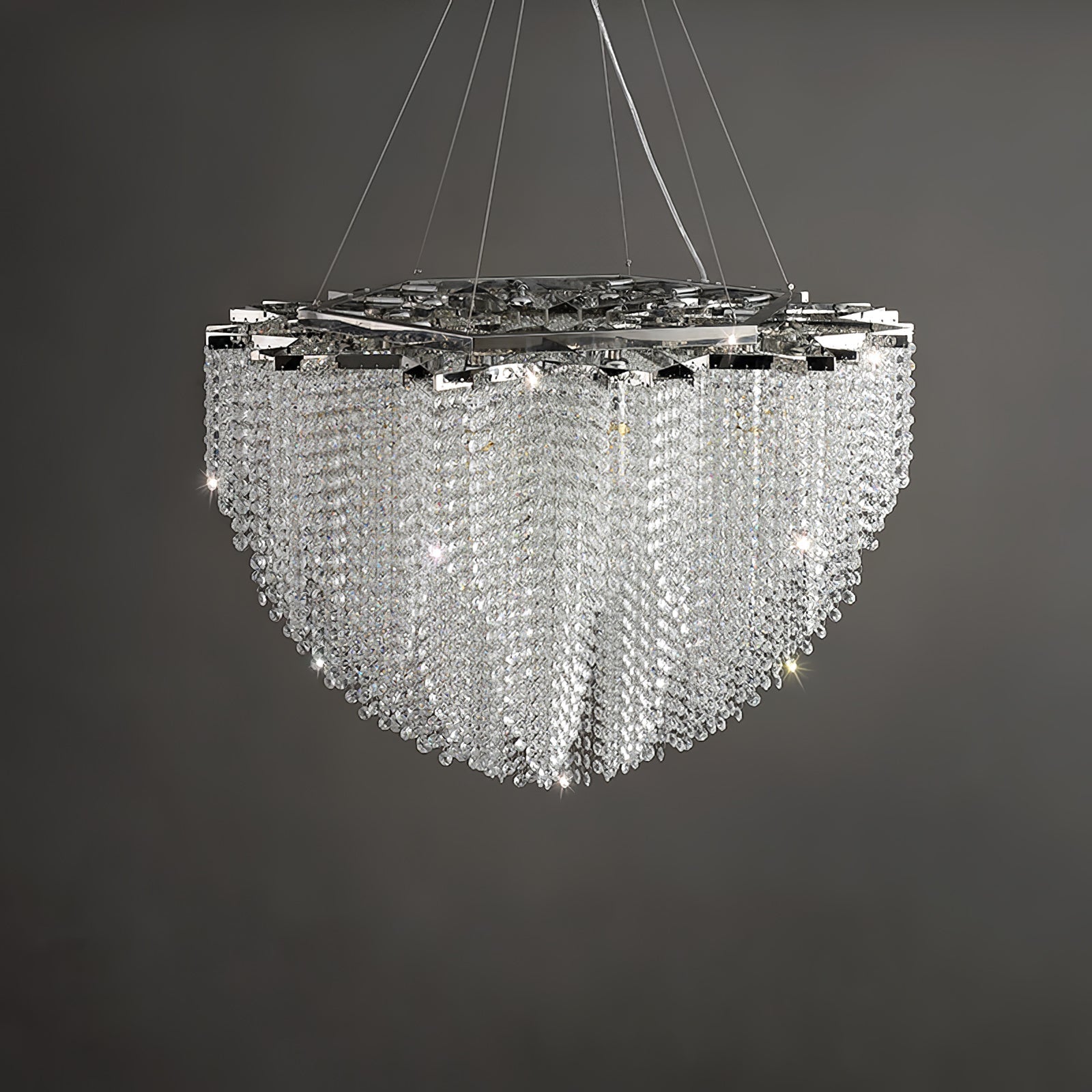 Zashayra Crystal Column Chandelier - Neutralighting