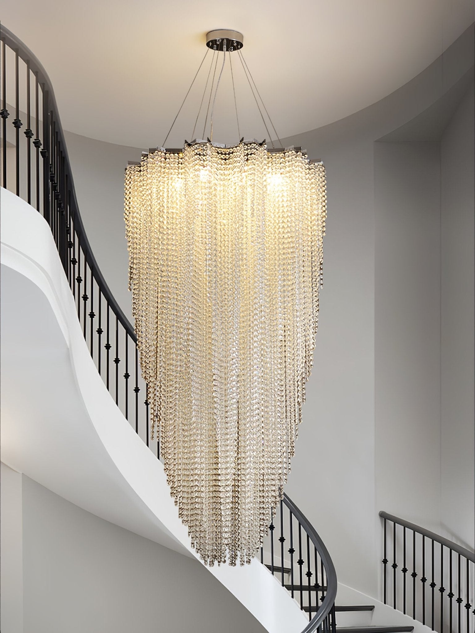 Zashayra Crystal Column Chandelier - Neutralighting