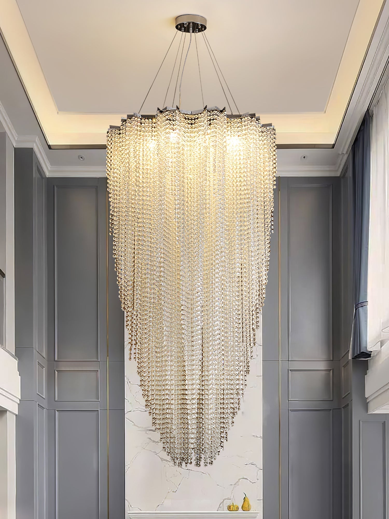 Zashayra Crystal Column Chandelier - Neutralighting