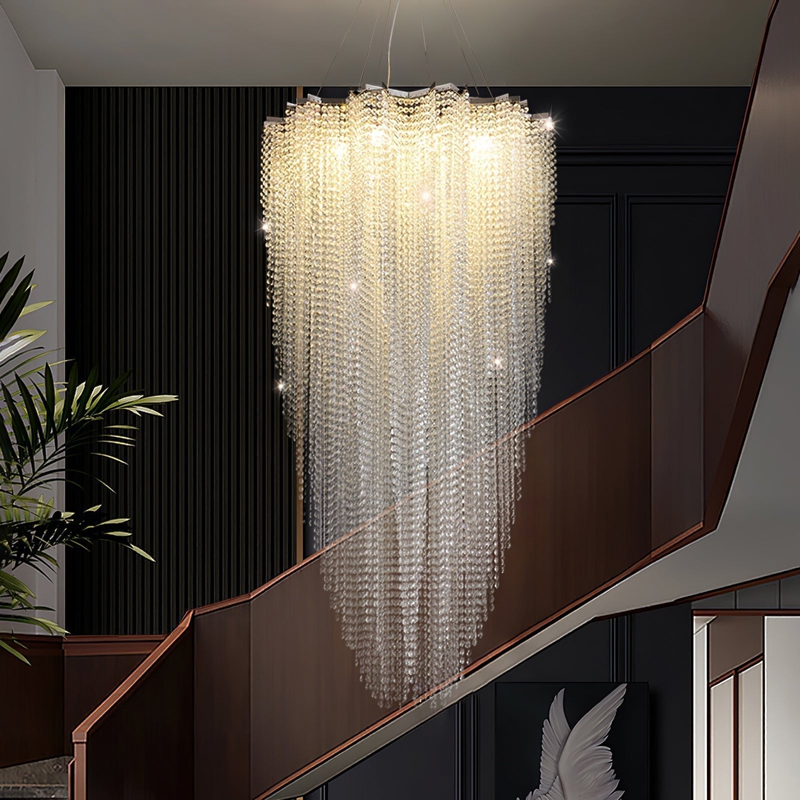 Zashayra Crystal Column Chandelier - Neutralighting