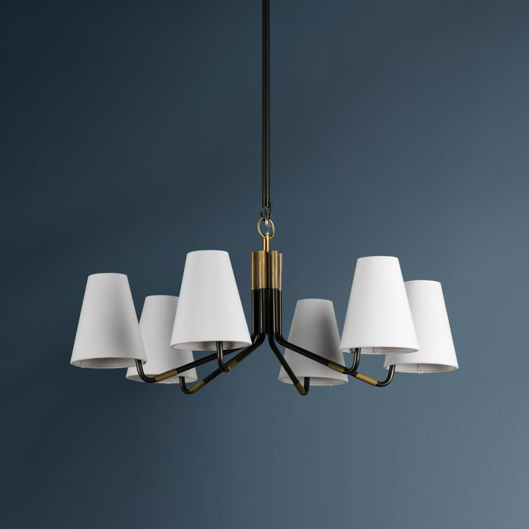 Stanwyck Vintage Industrial Fabric Chandelier - Lamp Copper