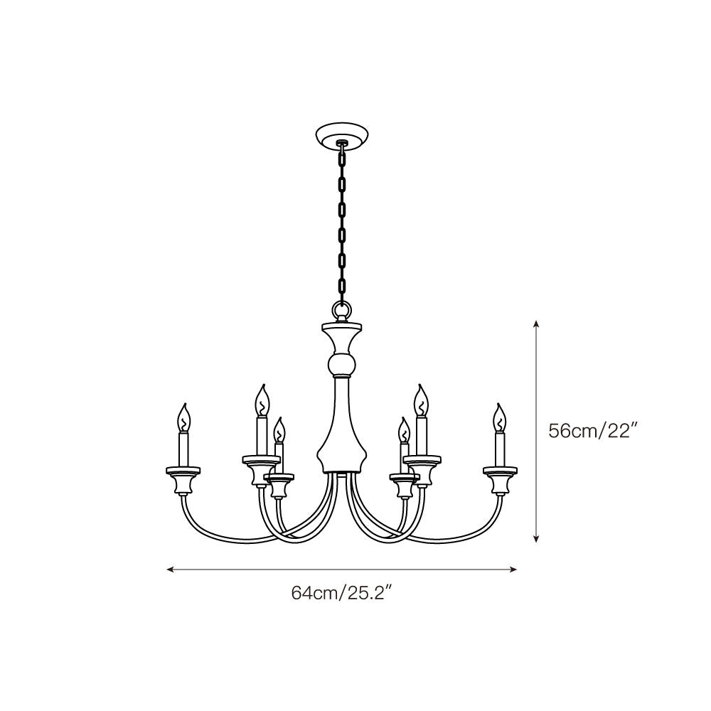 Zatheora Vintage Stardust Wooden Metal Chandelier - Lamp Copper