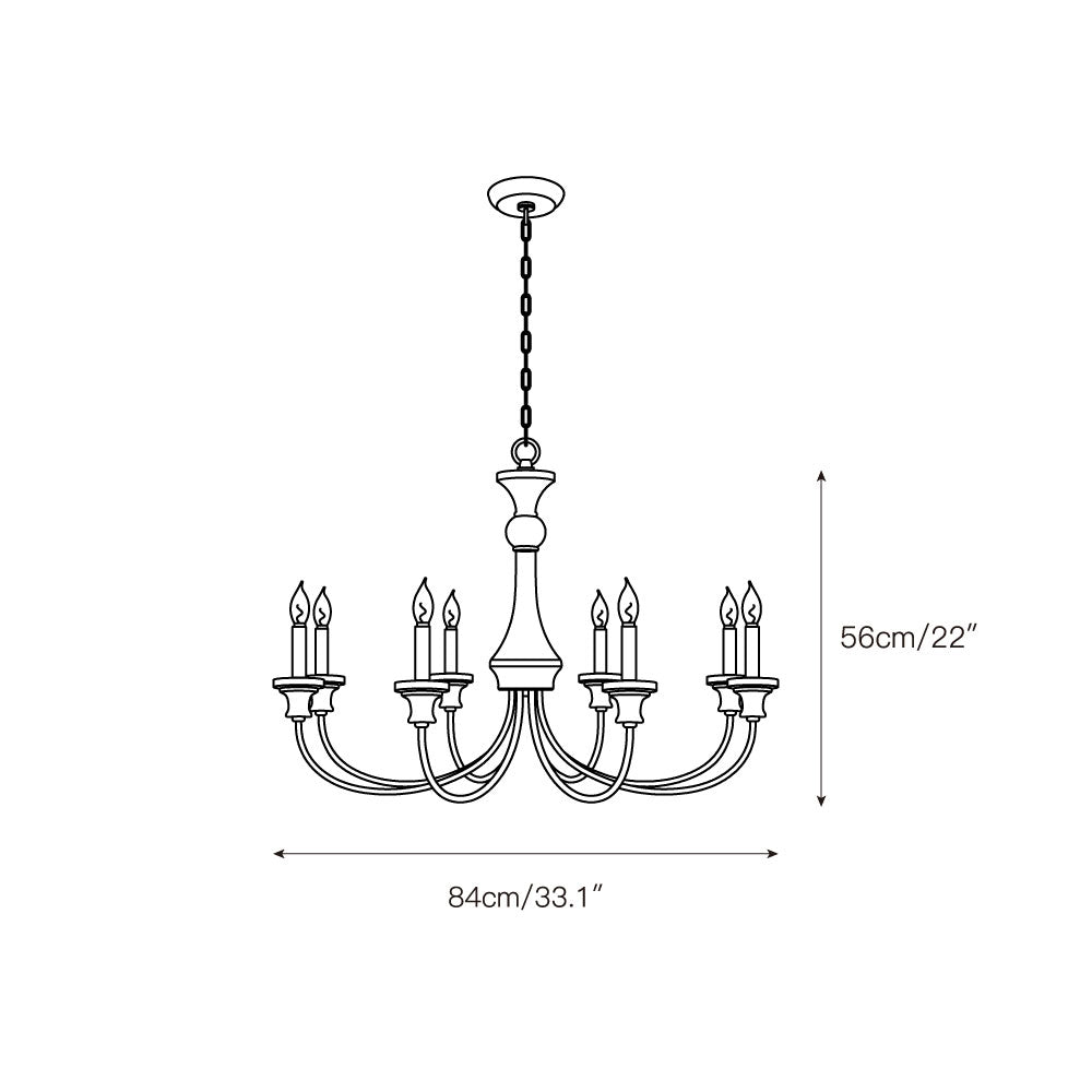 Zatheora Vintage Stardust Wooden Metal Chandelier - Lamp Copper