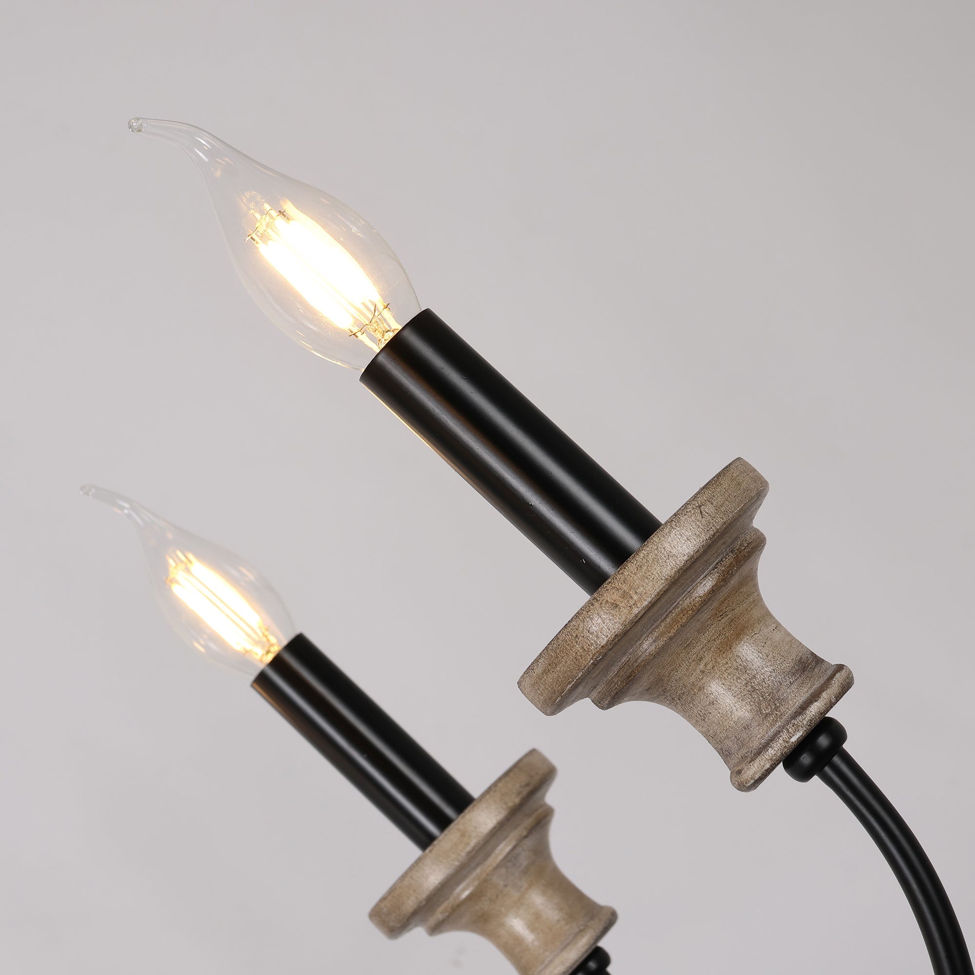 Zatheora Vintage Stardust Wooden Metal Chandelier - Lamp Copper