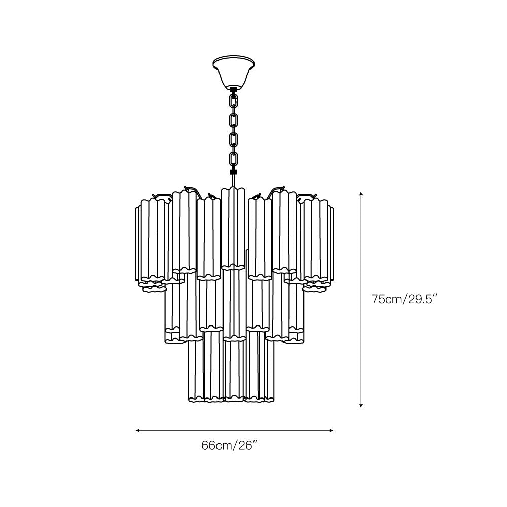 Erdoros Postmodern Luxury Starlight Glass Chandelier - Lamp Copper