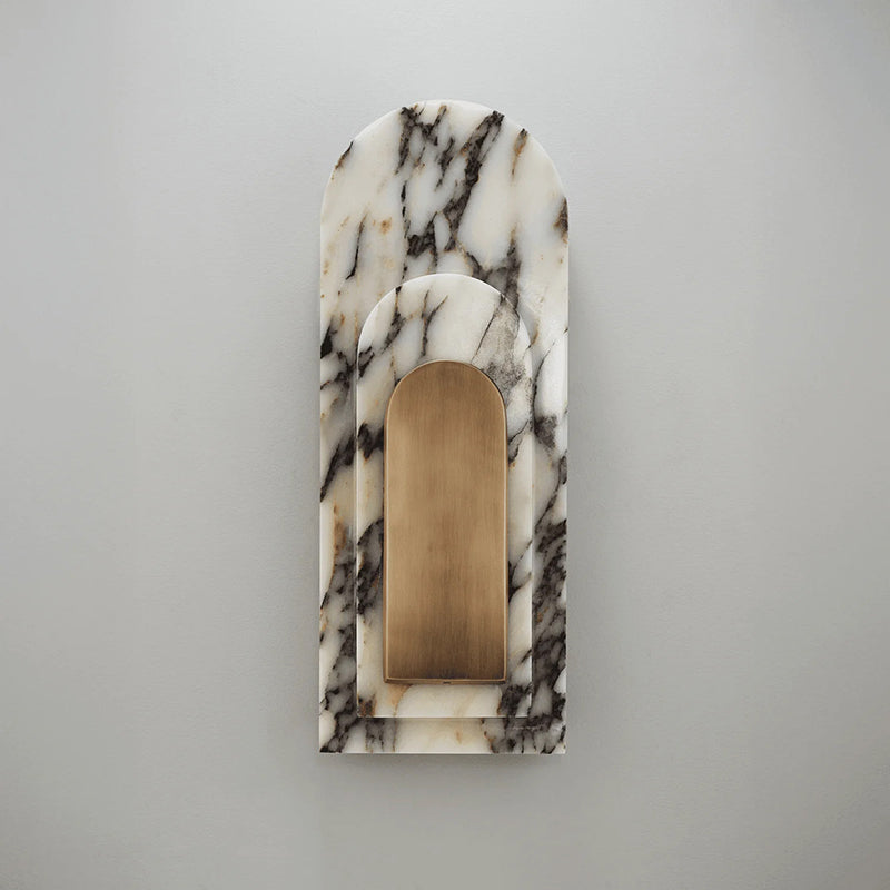 Utheisra Moderne Minimaliste Île Laiton Marbre Wall Lamp - Neutralighting