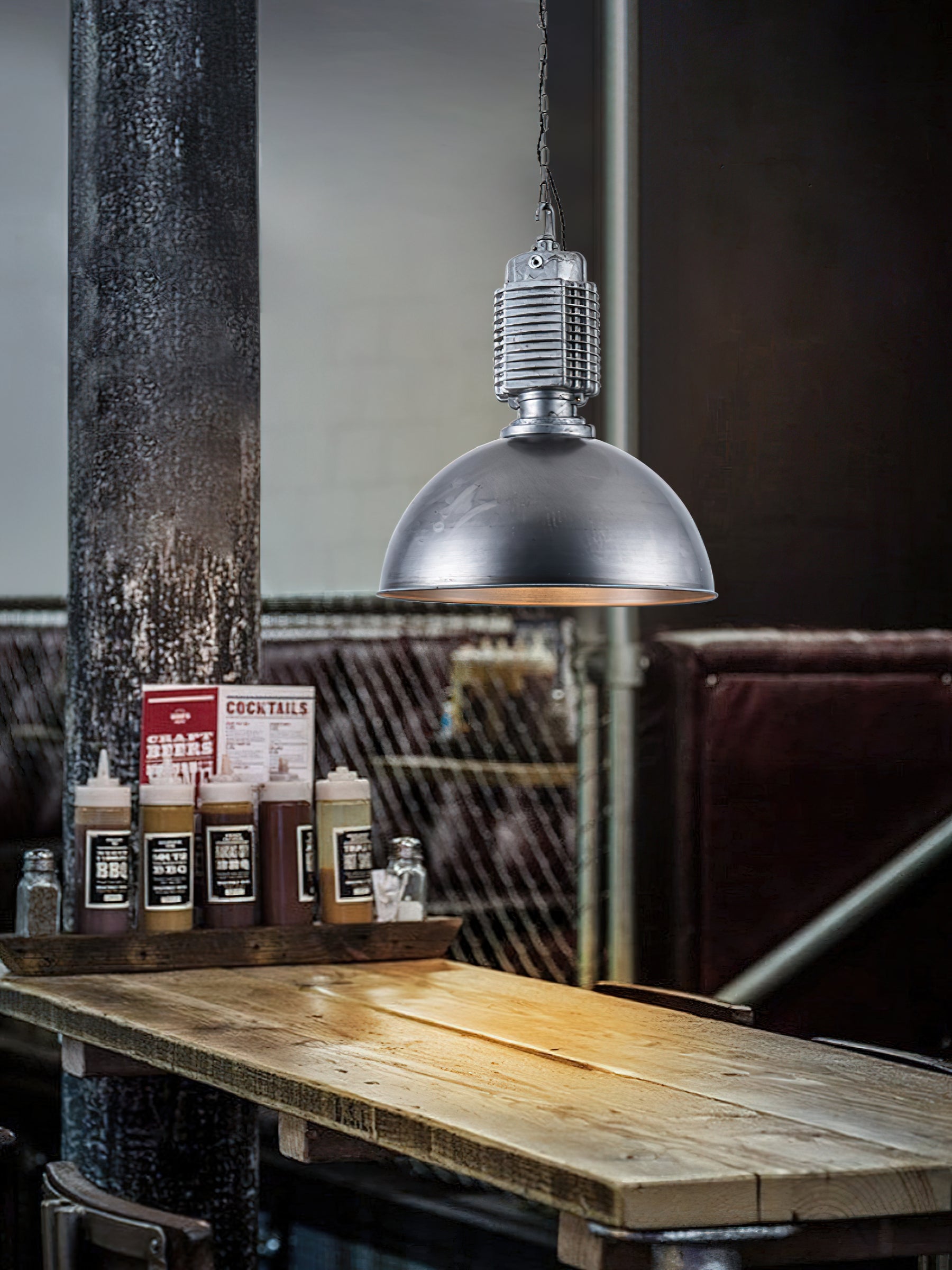 Ashaionis Ancien Industriel Métal Suspension - Neutralighting