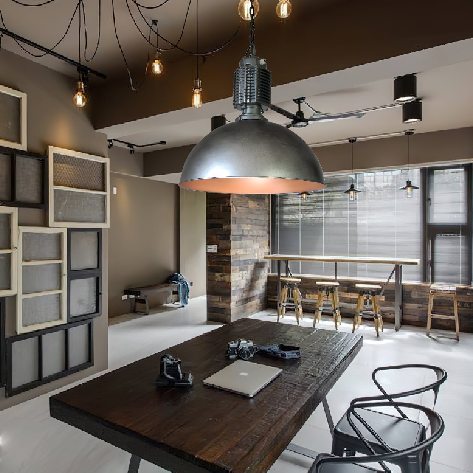 Ashaionis Ancien Industriel Métal Suspension - Neutralighting