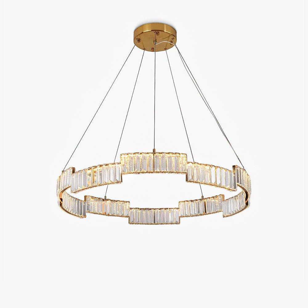 Lustra Chandelier Cristal avec Cadre Doré - Neutralighting