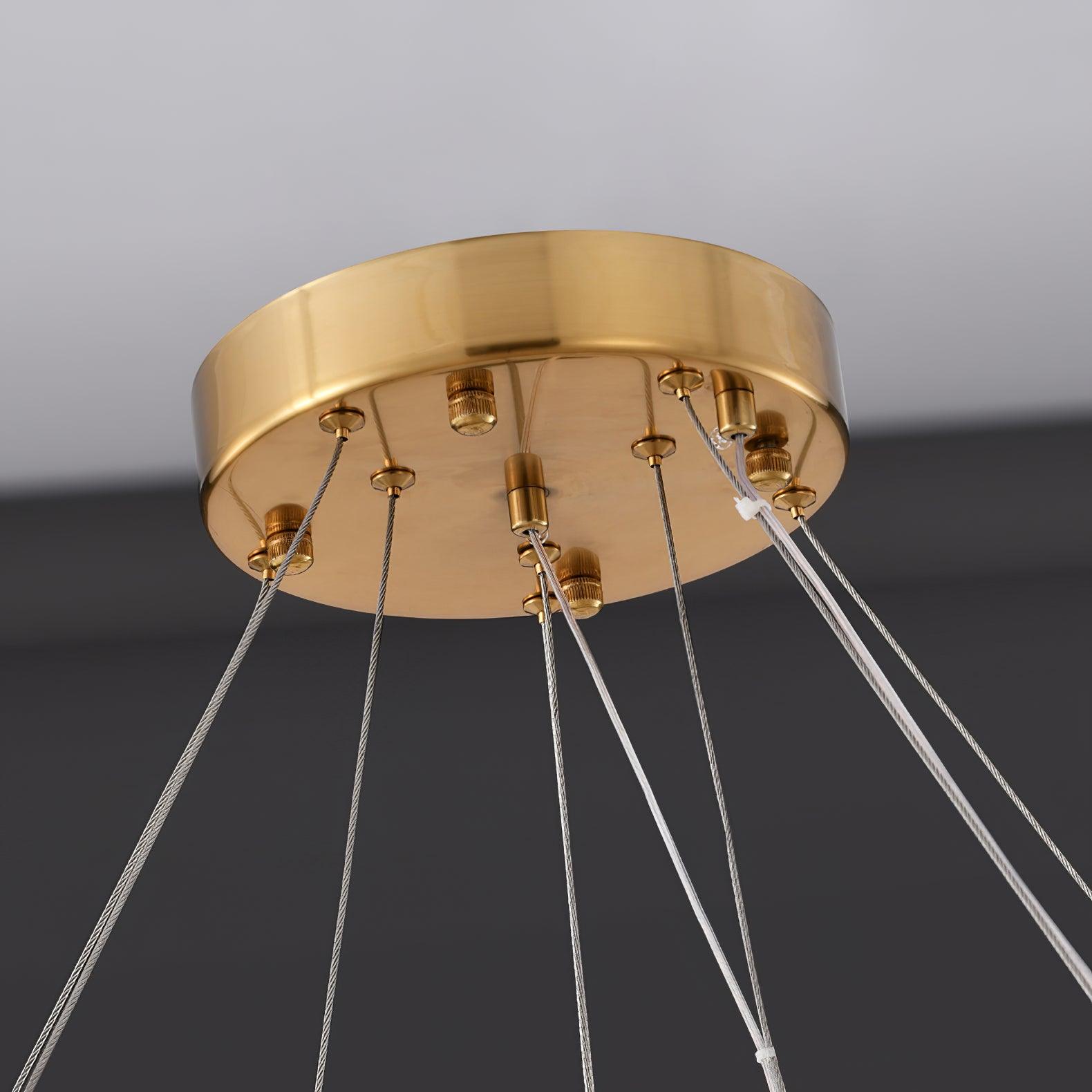 Lustra Chandelier Cristal avec Cadre Doré - Neutralighting