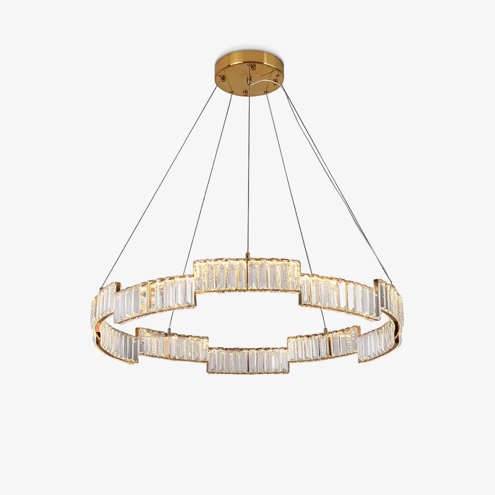 Lustra Chandelier Cristal avec Cadre Doré - Neutralighting