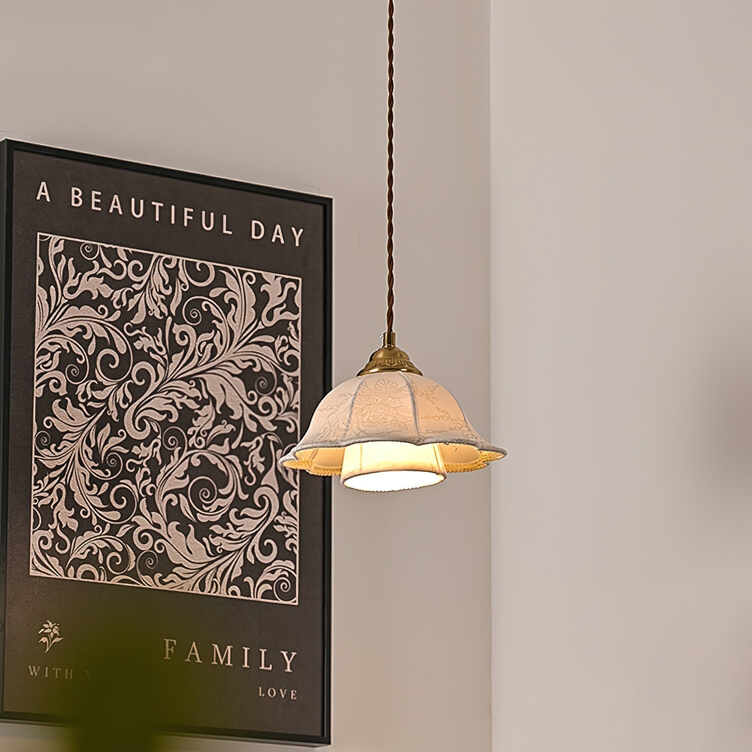 Stella Florale Tissu Suspension - Neutralighting