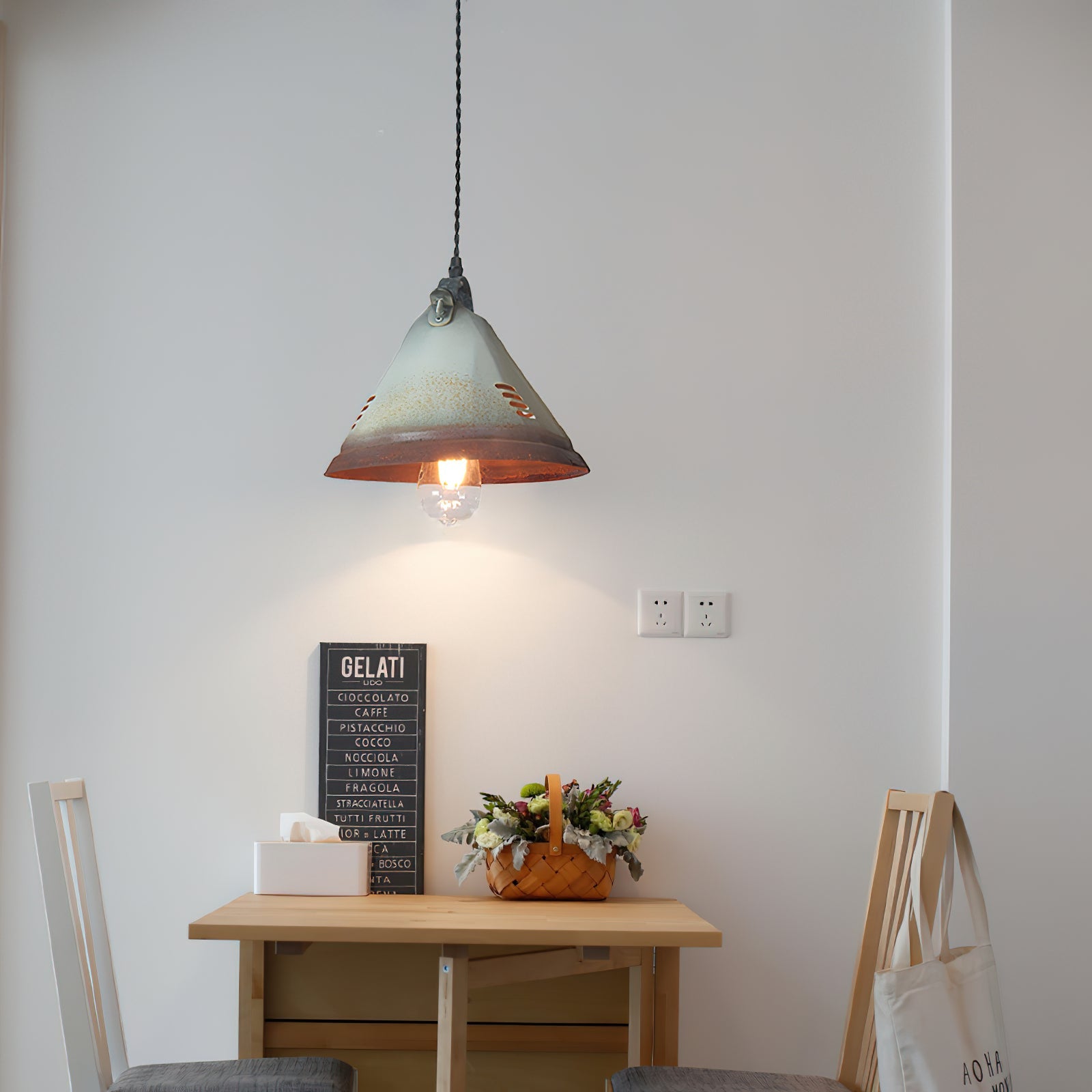 Elorus Vintage Modern Minimalist Metal Pendant Light - Lamp Copper