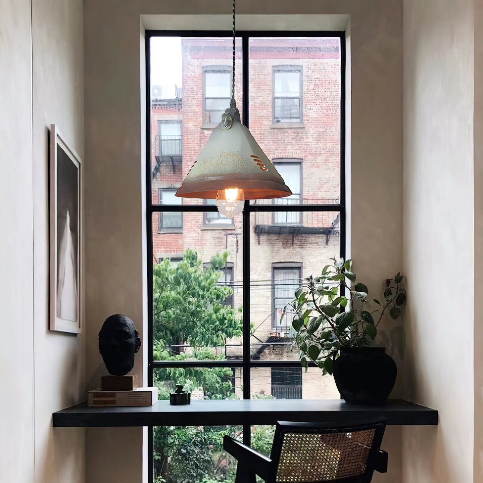 Elorus Vintage Modern Minimalist Metal Pendant Light - Lamp Copper