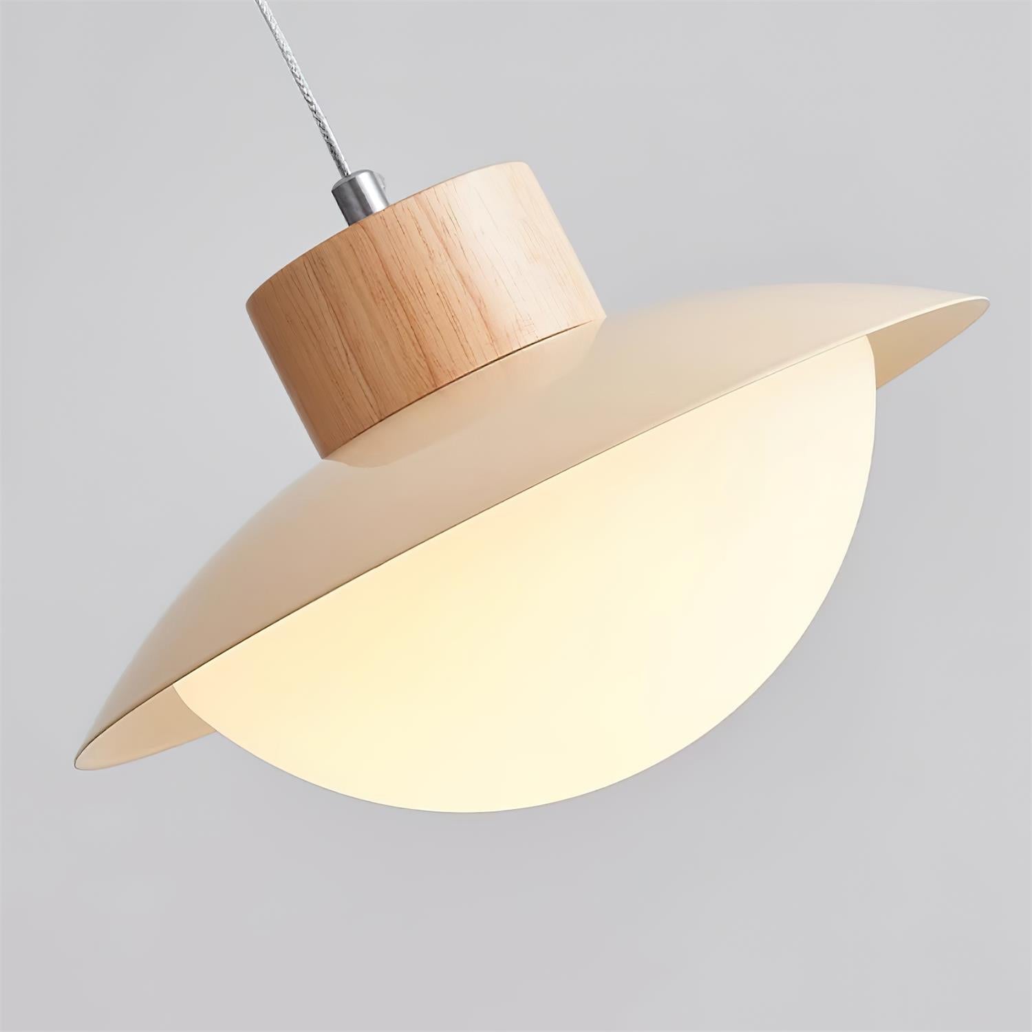 Pendant Lamp and Wood PE Shade Dome Shape Minimalist - Letslighting