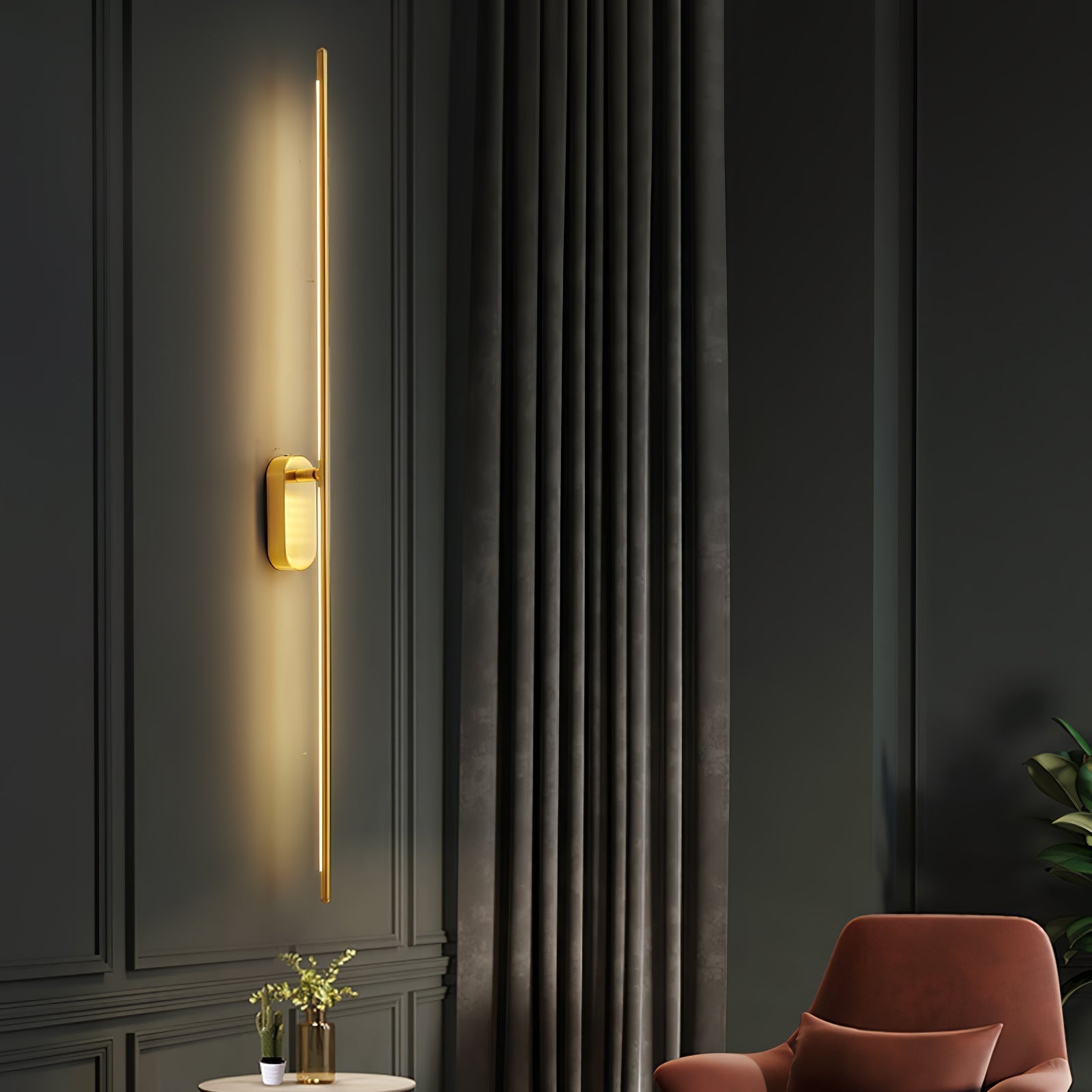 Marissa Applique Murale Bâton Laiton - Neutralighting