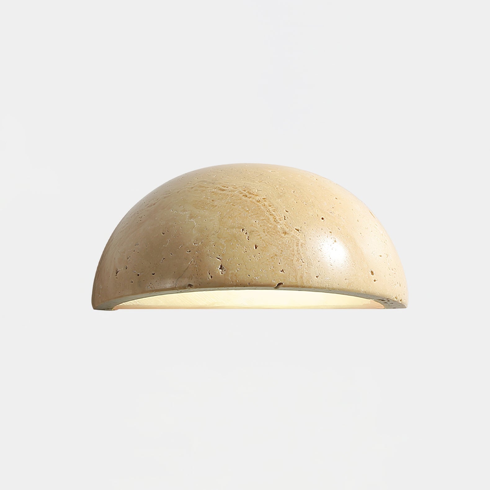 Vethayra Demi-Dôme Travertin Luminaire Mural - Neutralighting