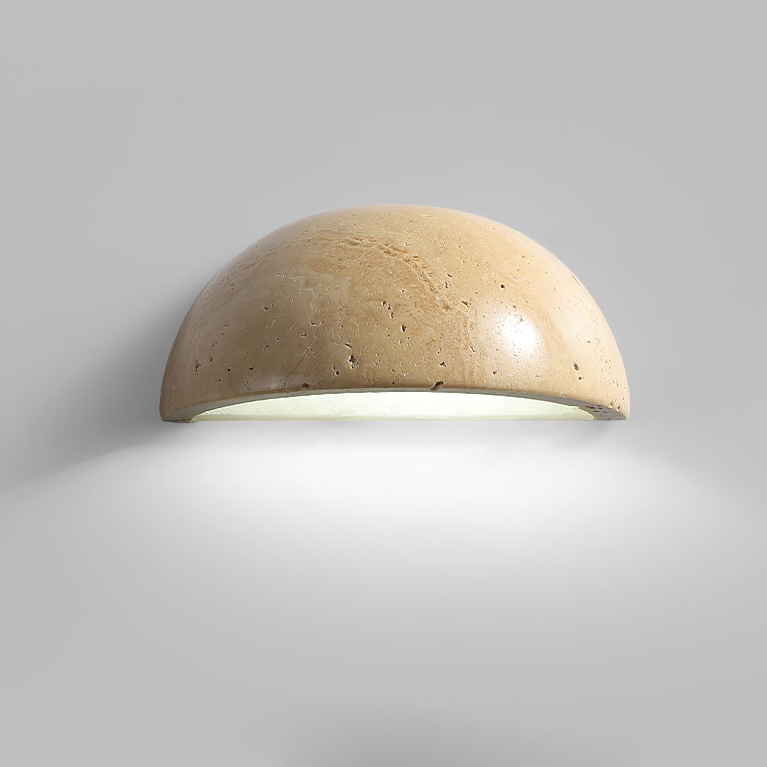 Vethayra Demi-Dôme Travertin Luminaire Mural - Neutralighting