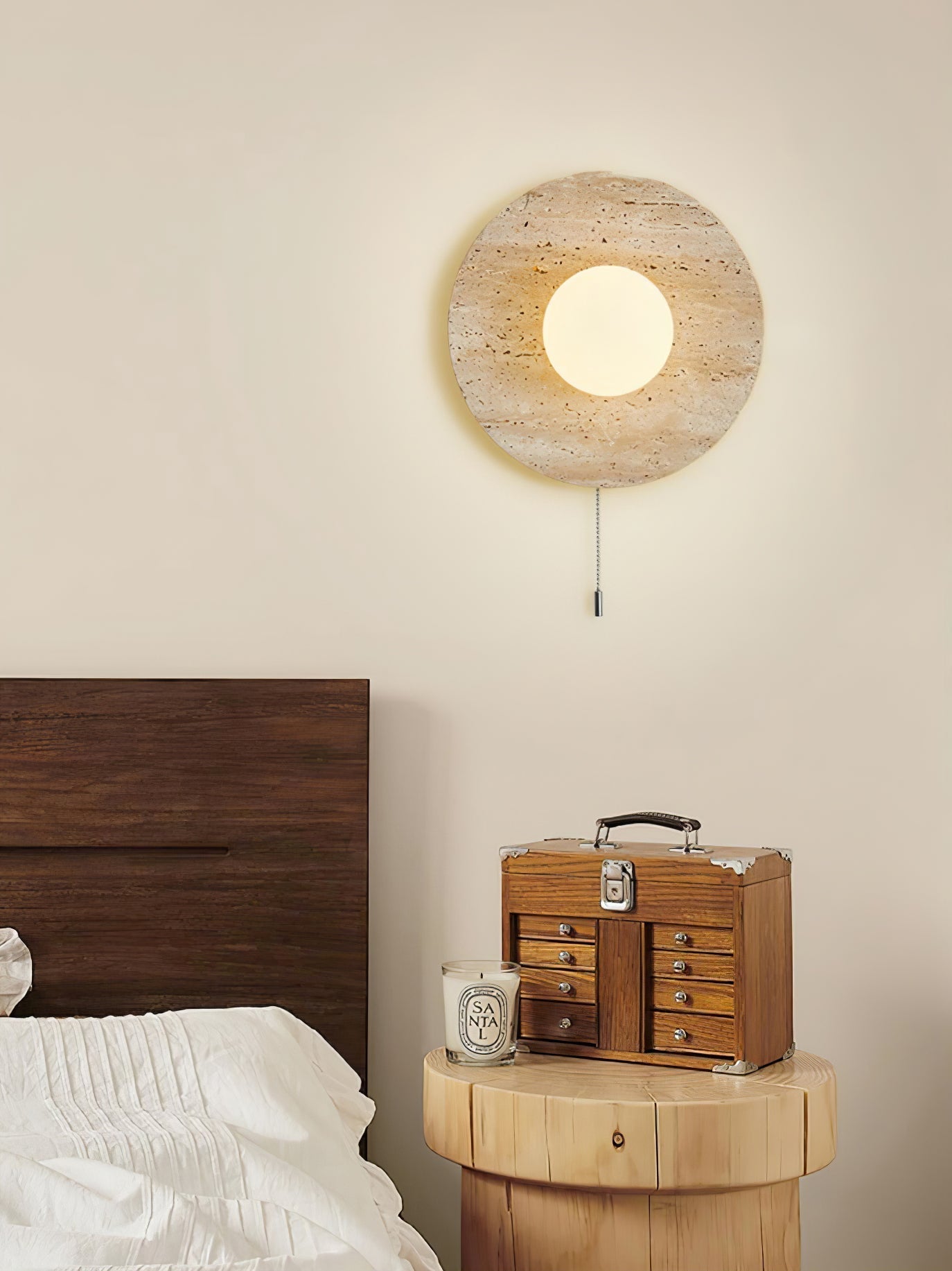 Vephair Bol-Cadre Travertin Luminaire Mural - Neutralighting