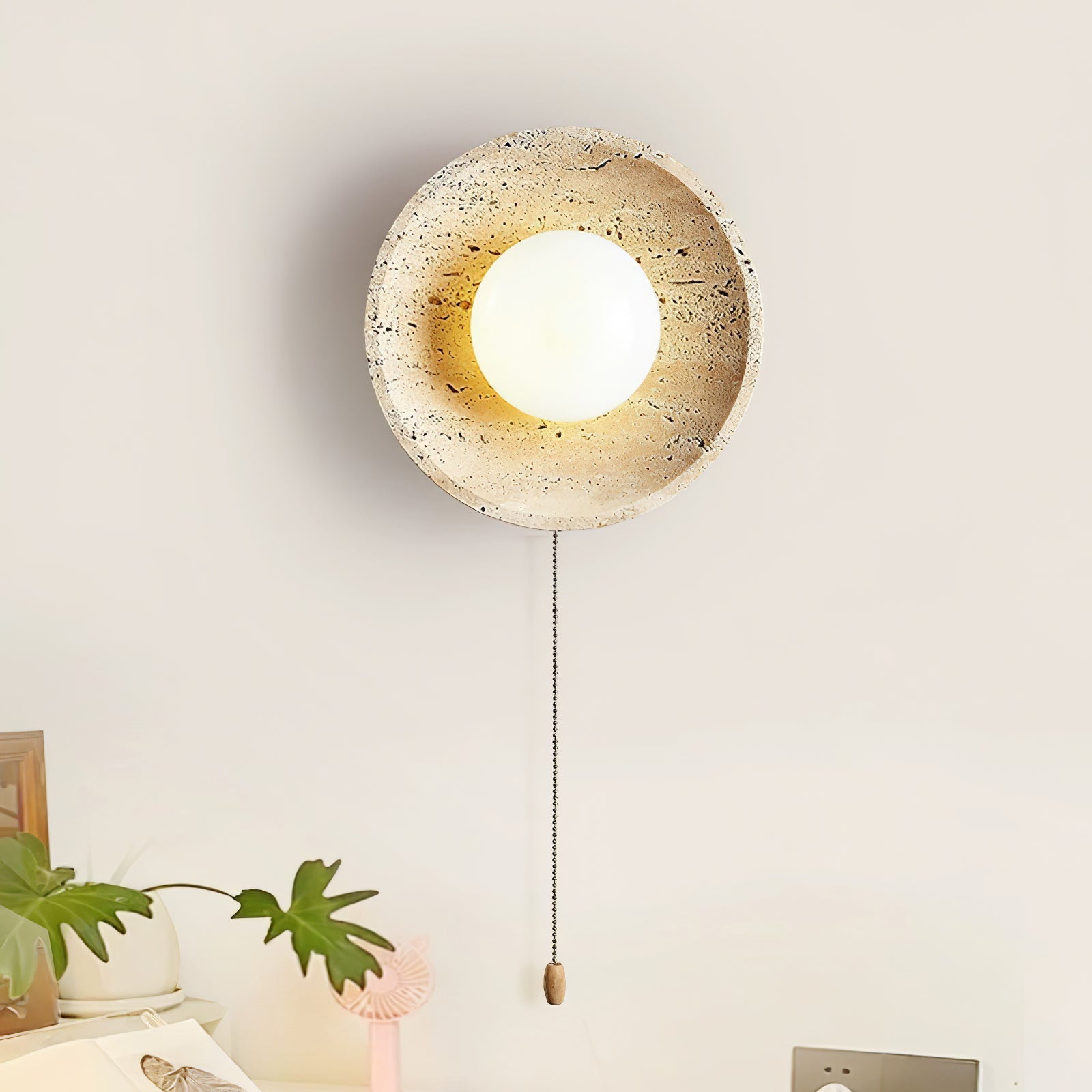 Vephair Bol-Cadre Travertin Luminaire Mural - Neutralighting