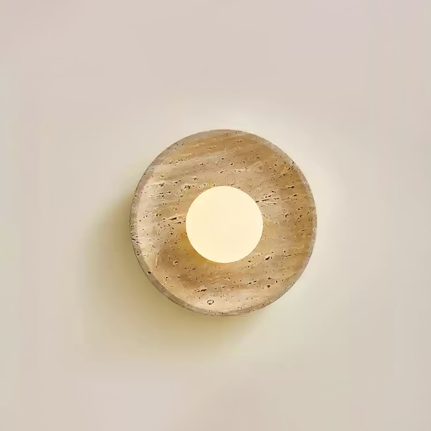 Cocarila Ring Shade Travertine Wall Light - Neutralighting