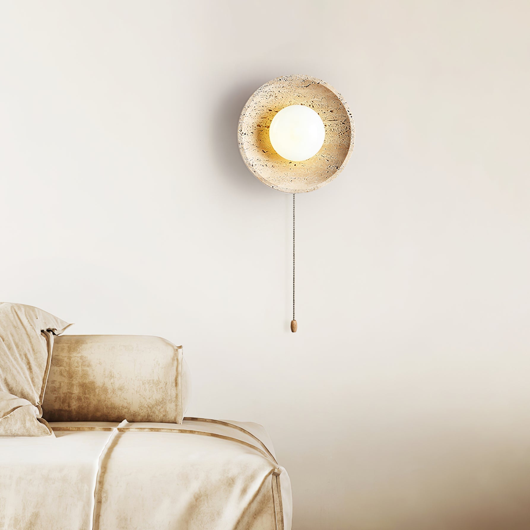 Vephair Bol-Cadre Travertin Luminaire Mural - Neutralighting