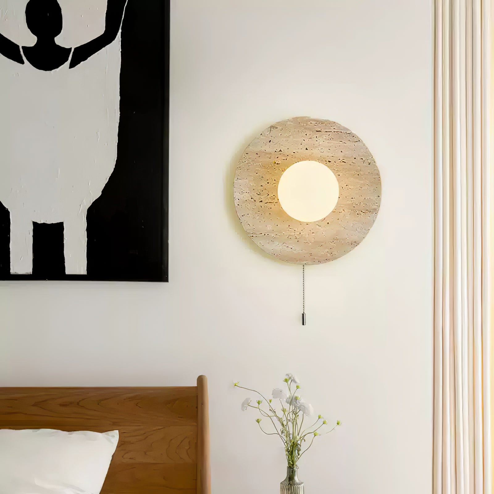 Vephair Bol-Cadre Travertin Luminaire Mural - Neutralighting
