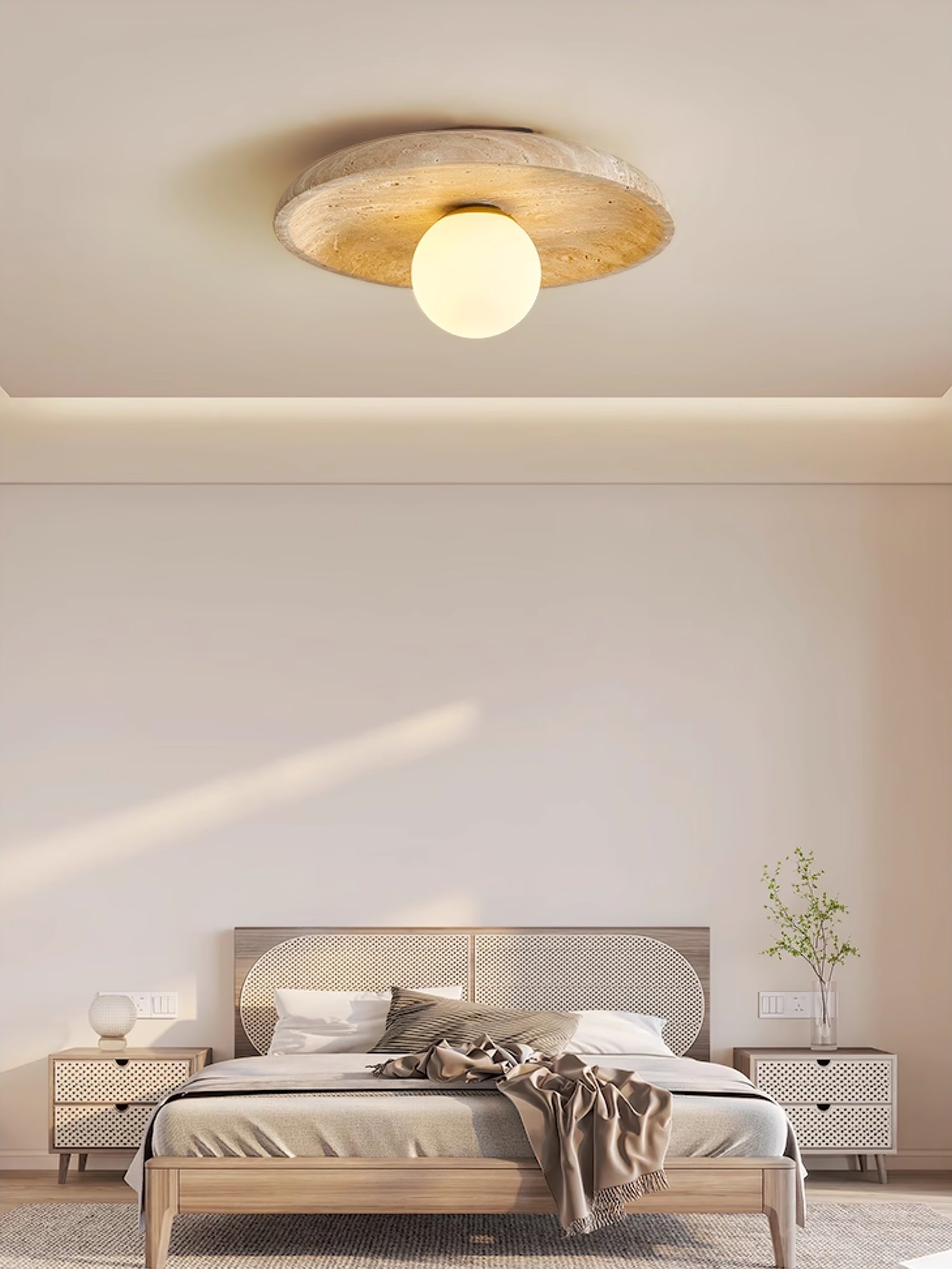 Vephair Bol-Cadre Travertin Luminaire Mural - Neutralighting