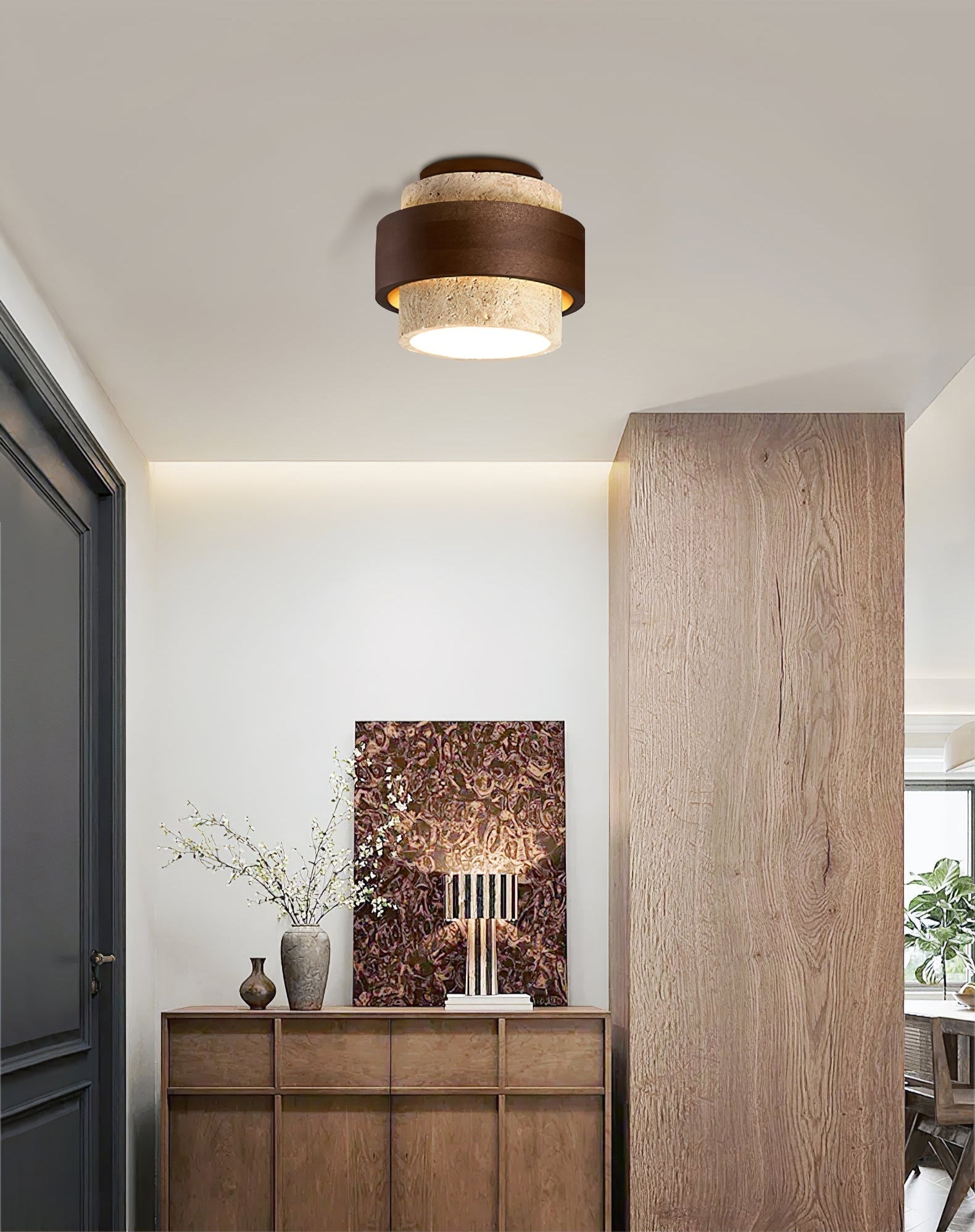 Eltalor Plafonnier Anneau Superposé en Travertin - Neutralighting