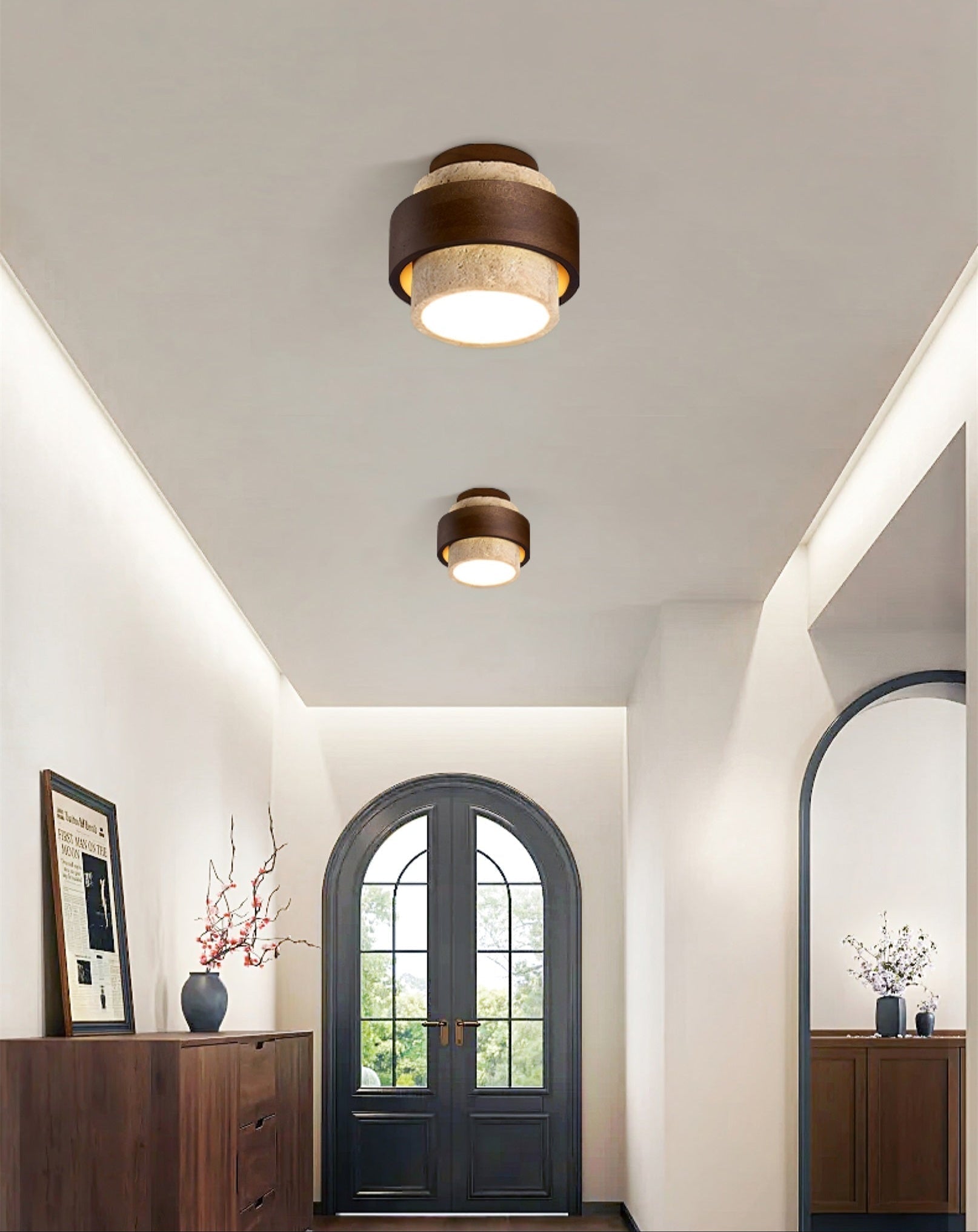 Eltalor Plafonnier Anneau Superposé en Travertin - Neutralighting