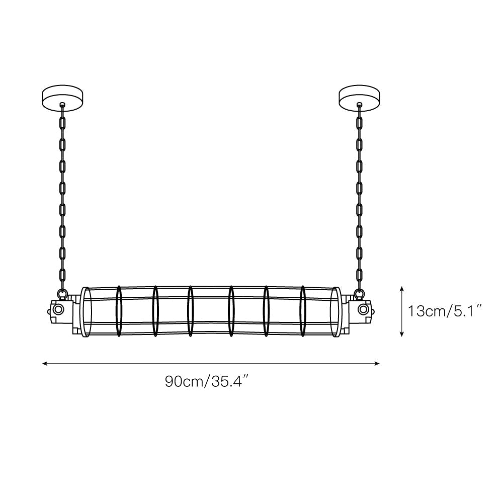 Ephael Modern Vintage Minimalist Tube Metal Pendant Lamp - Lamp Copper
