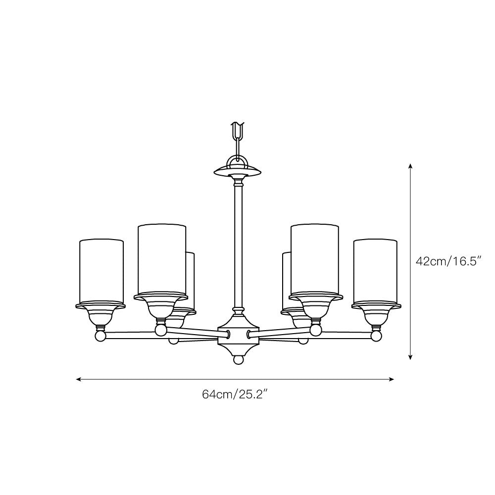 Idorara Postmodern Luxury Brass Glass Chandelier - Lamp Copper