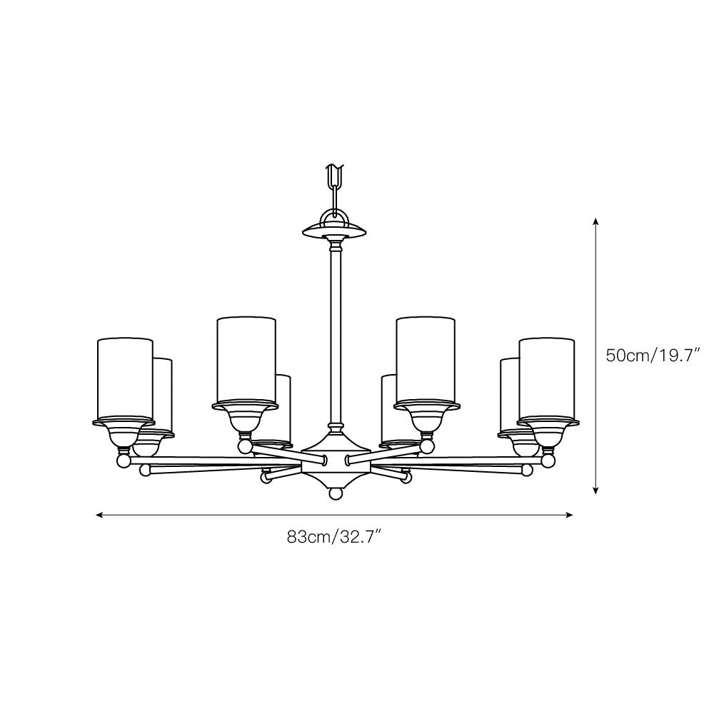 Idorara Postmodern Luxury Brass Glass Chandelier - Lamp Copper