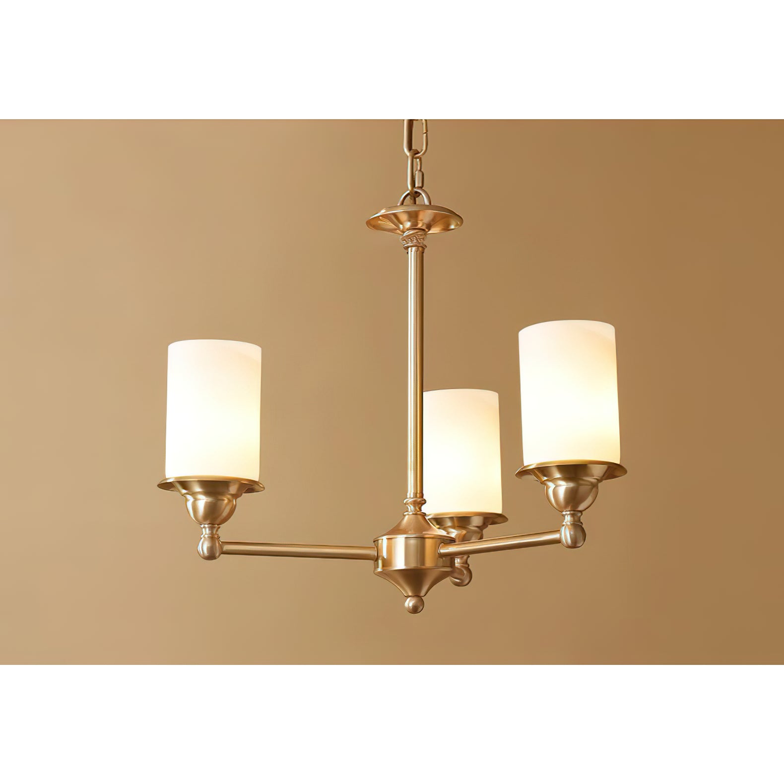 Idorara Postmodern Luxury Brass Glass Chandelier - Lamp Copper