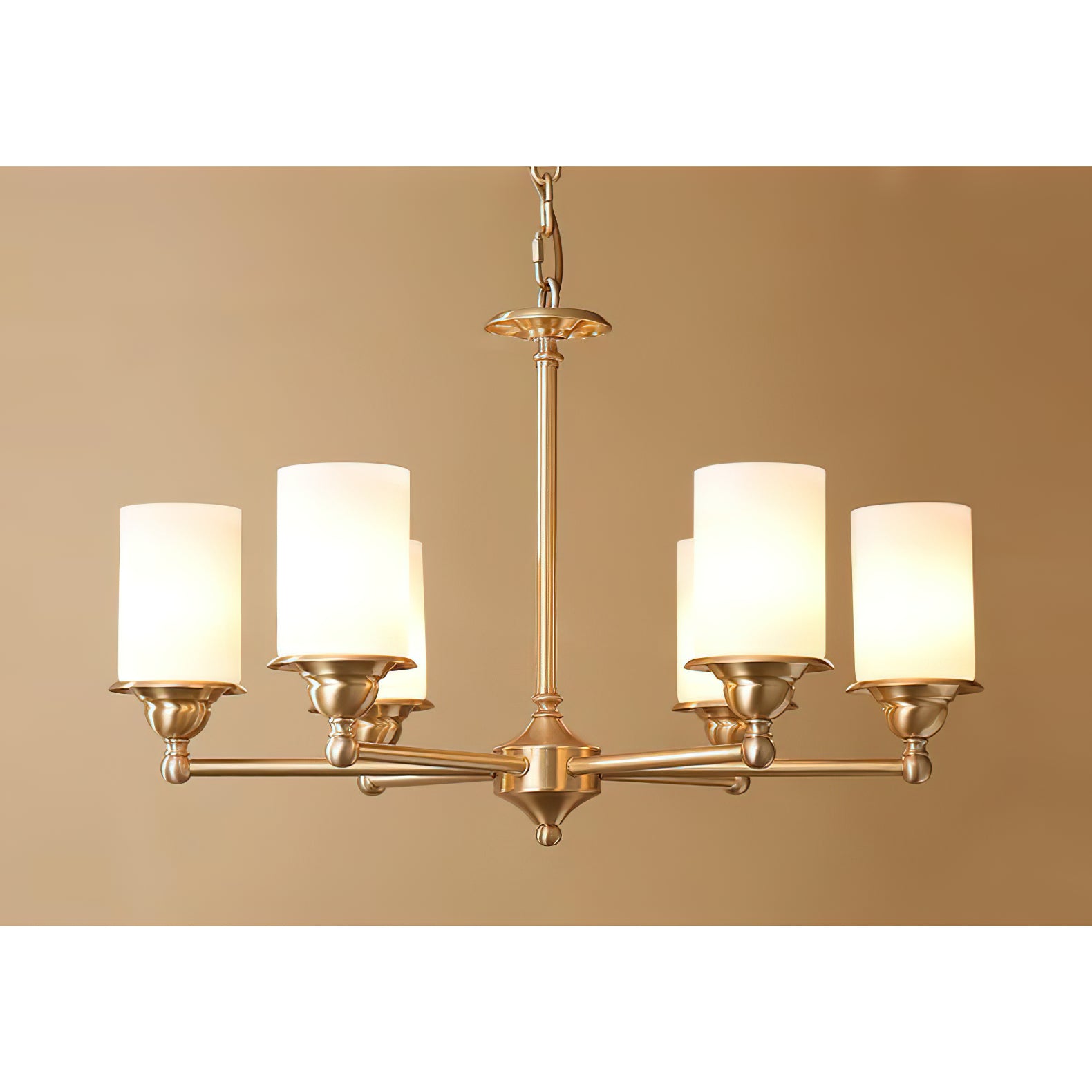Idorara Postmodern Luxury Brass Glass Chandelier - Lamp Copper