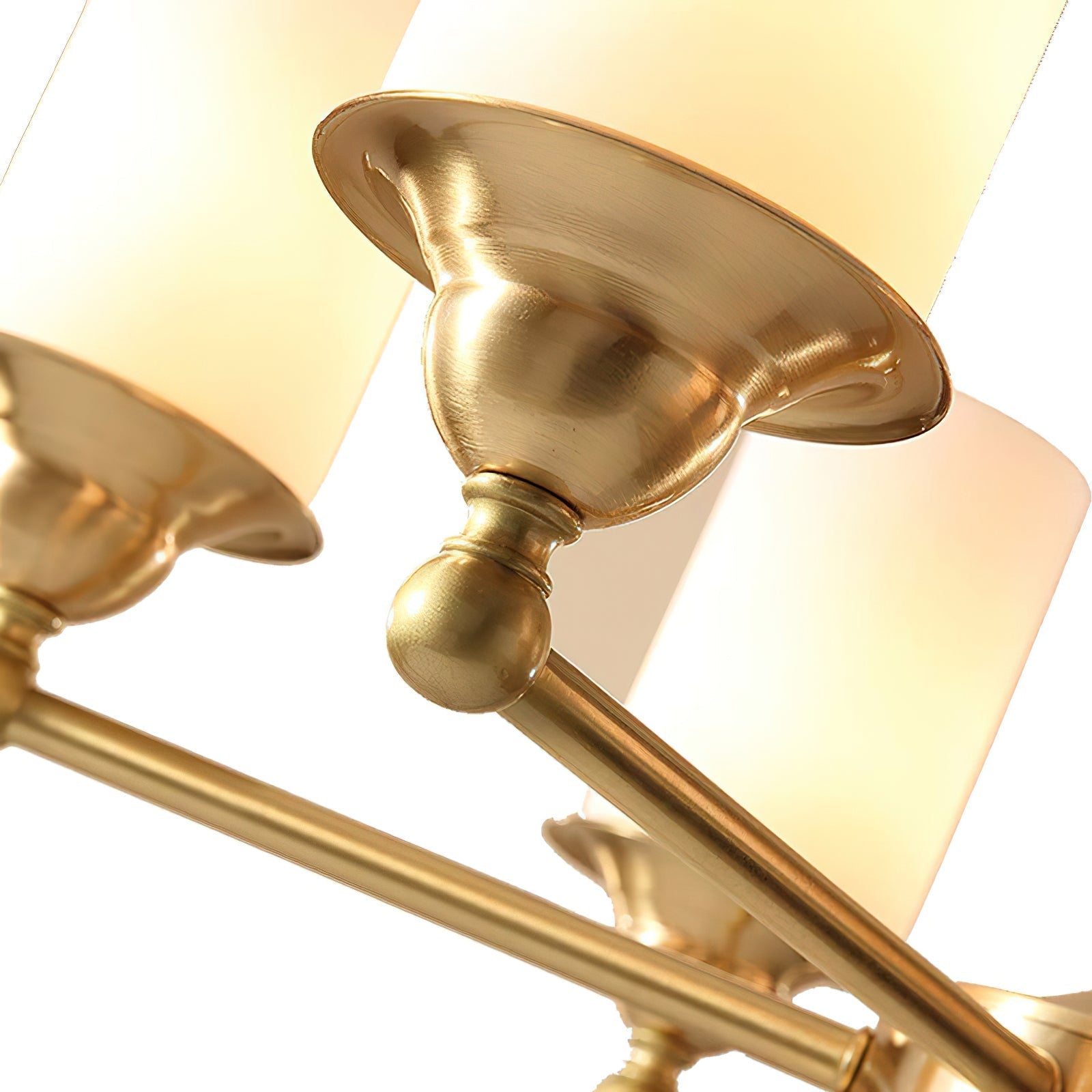 Idorara Postmodern Luxury Brass Glass Chandelier - Lamp Copper