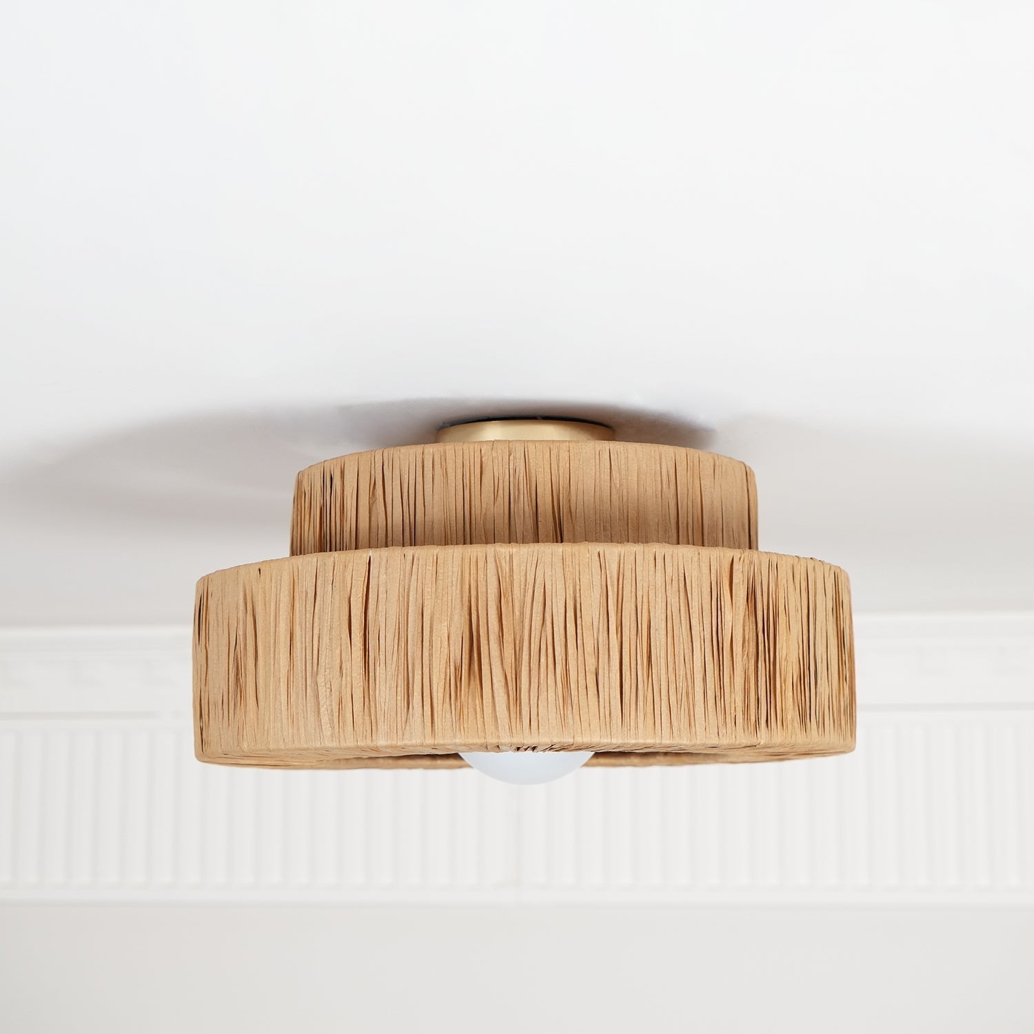 Ilthean Plafonnier artistique en paille naturelle - Neutralighting