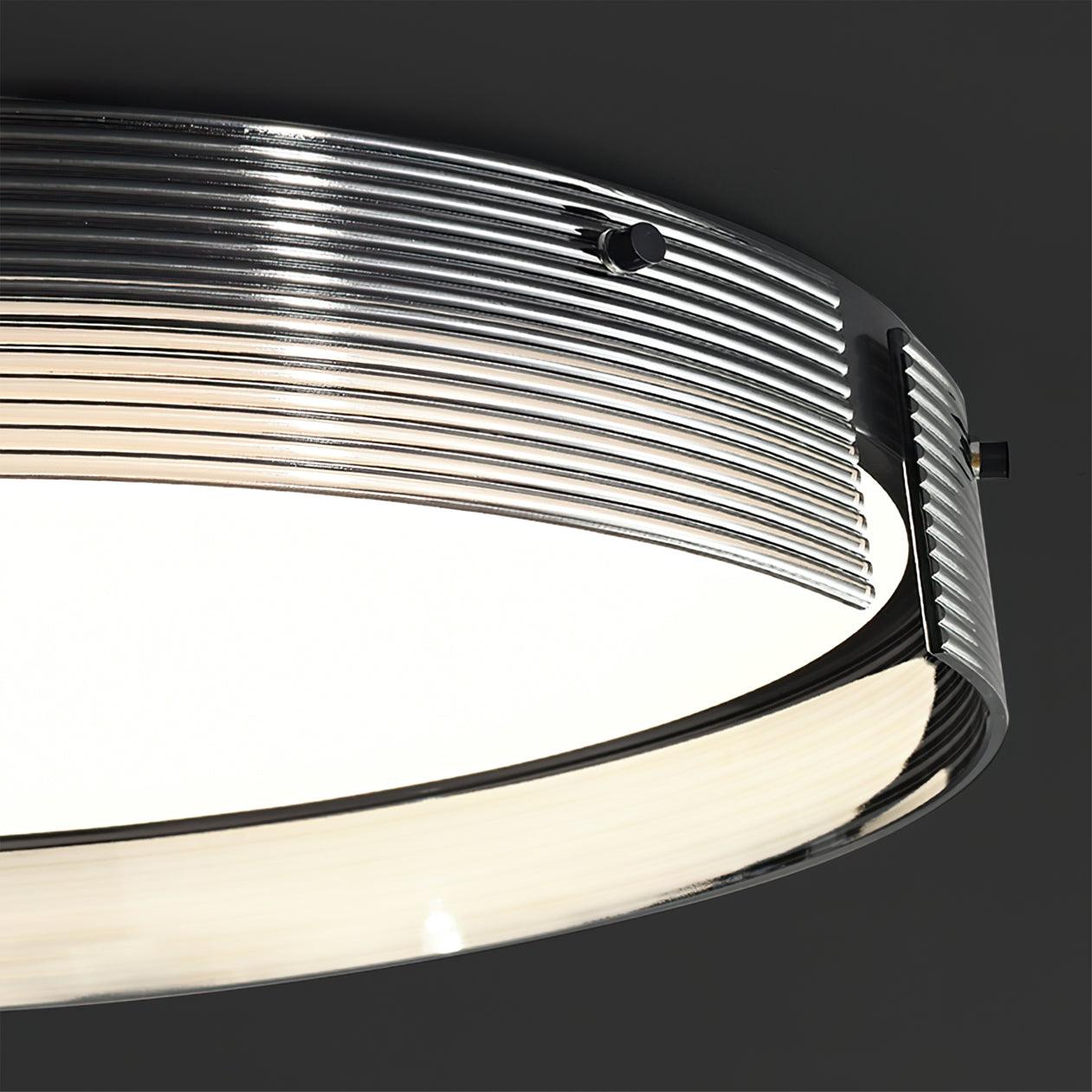Stripe Laiton Plafonnier Cadre Circulaire Moderne Chambre - Neutralighting