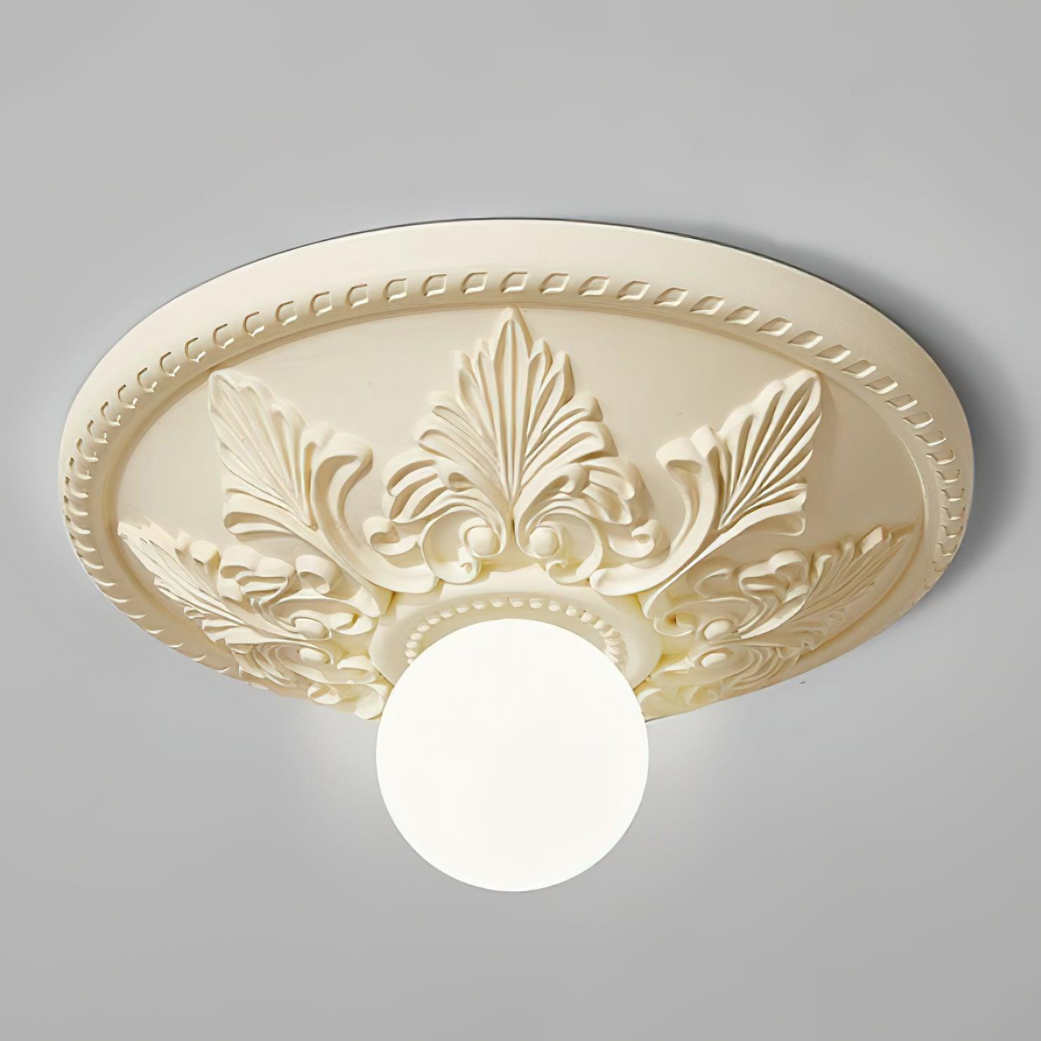Aero Plafonnier Classique Globe en Résine et Verre - Neutralighting