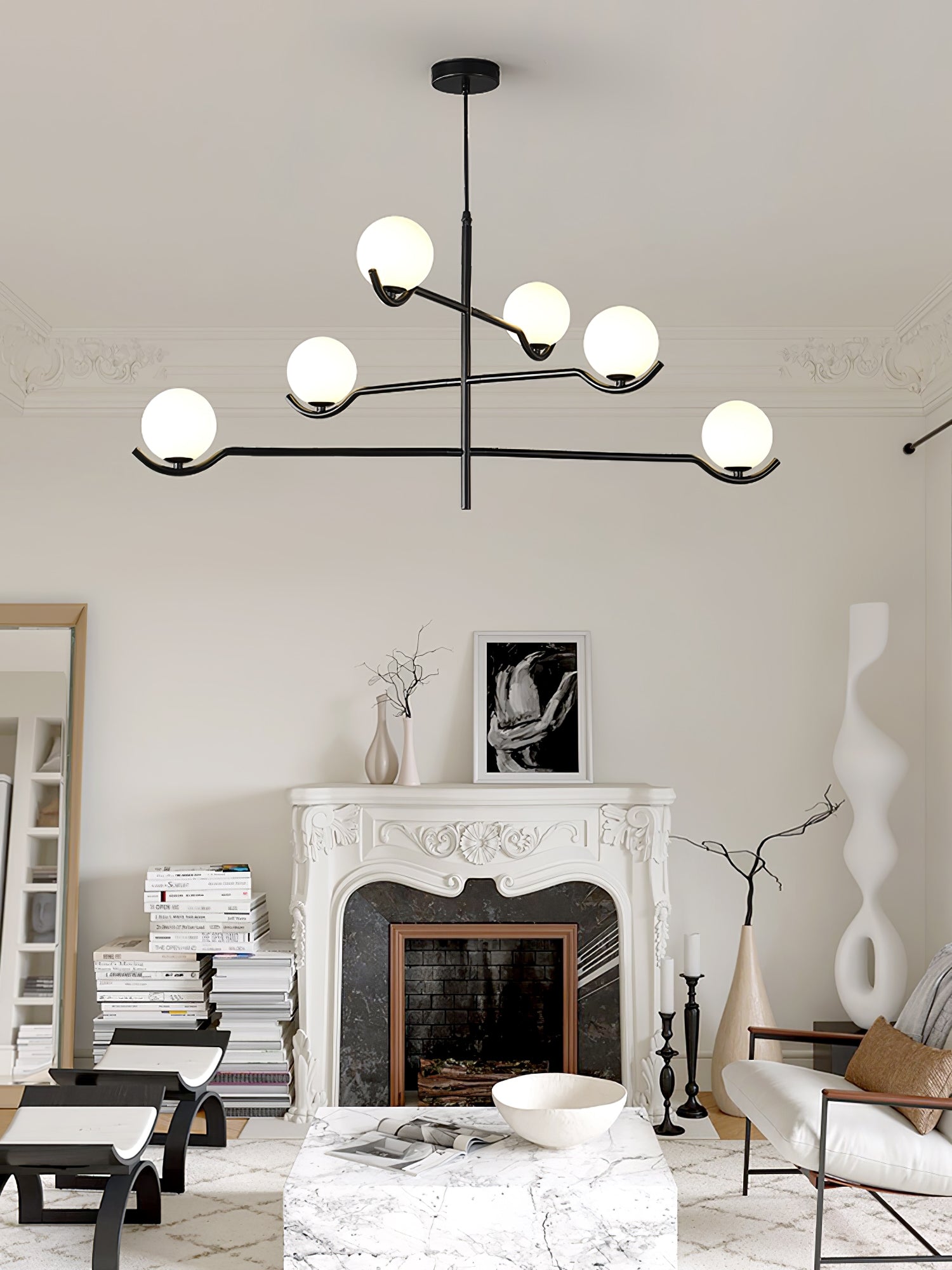 Fayno Lustre Globe Blanc - Neutralighting