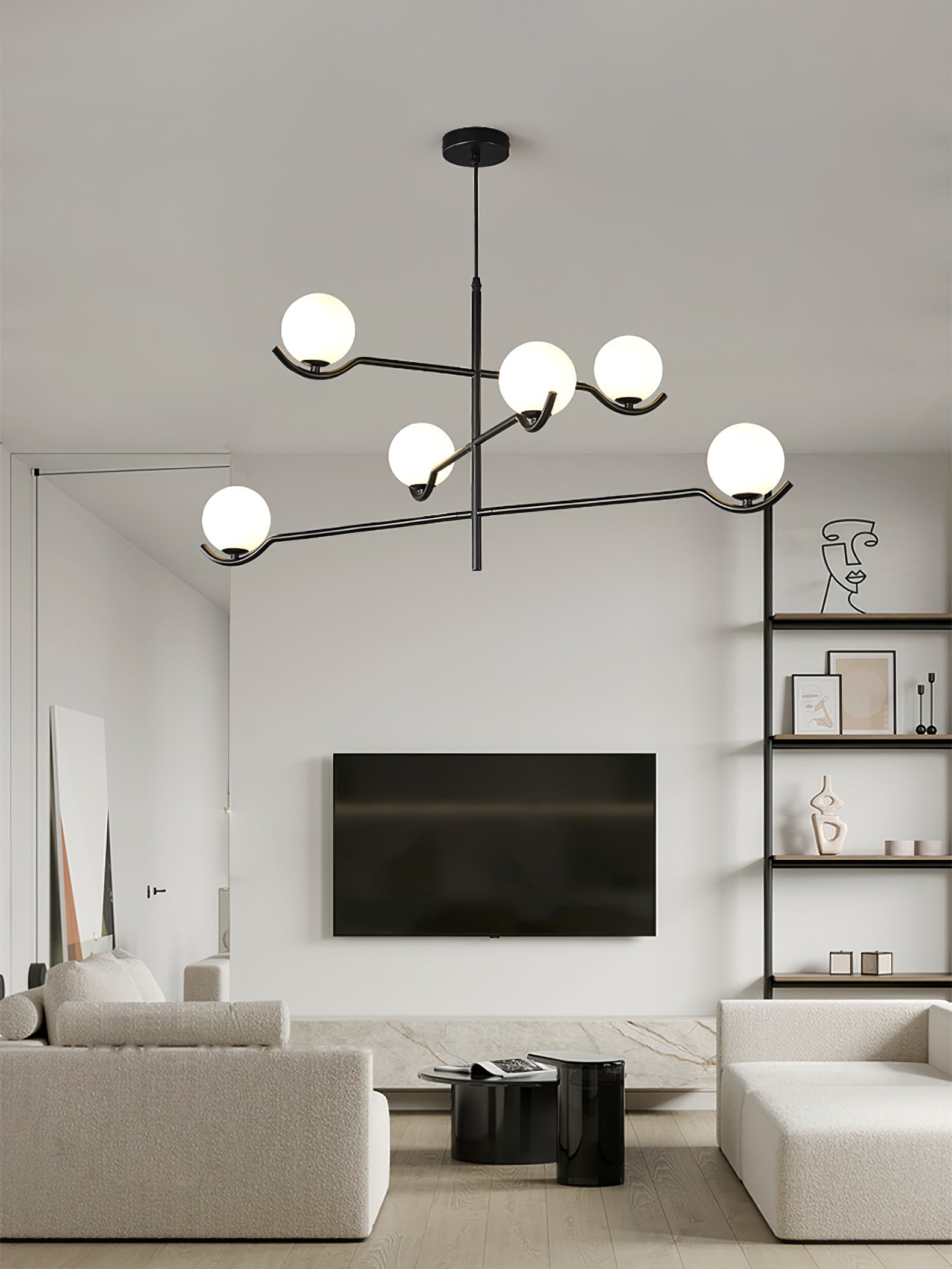 Fayno Lustre Globe Blanc - Neutralighting